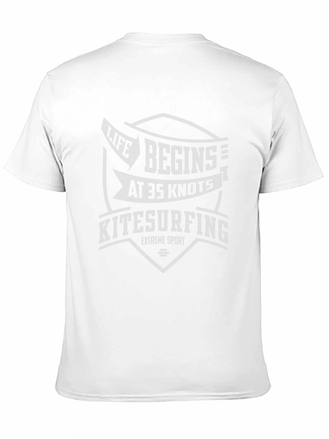 Kitesurfing Life Begins at 35 Knots Black T-Shirt
