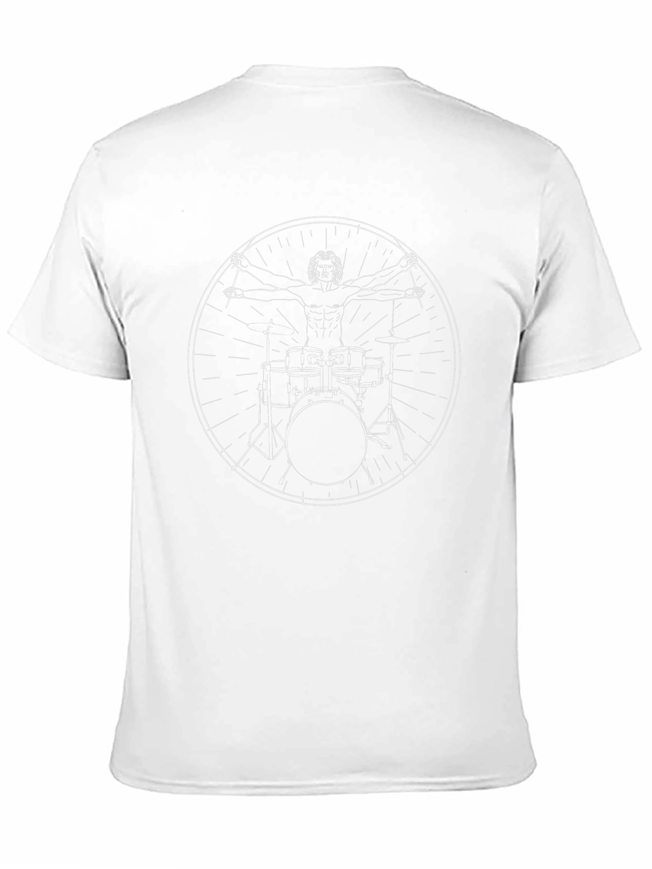 Vitruvian Drummer Black Graphic Tee