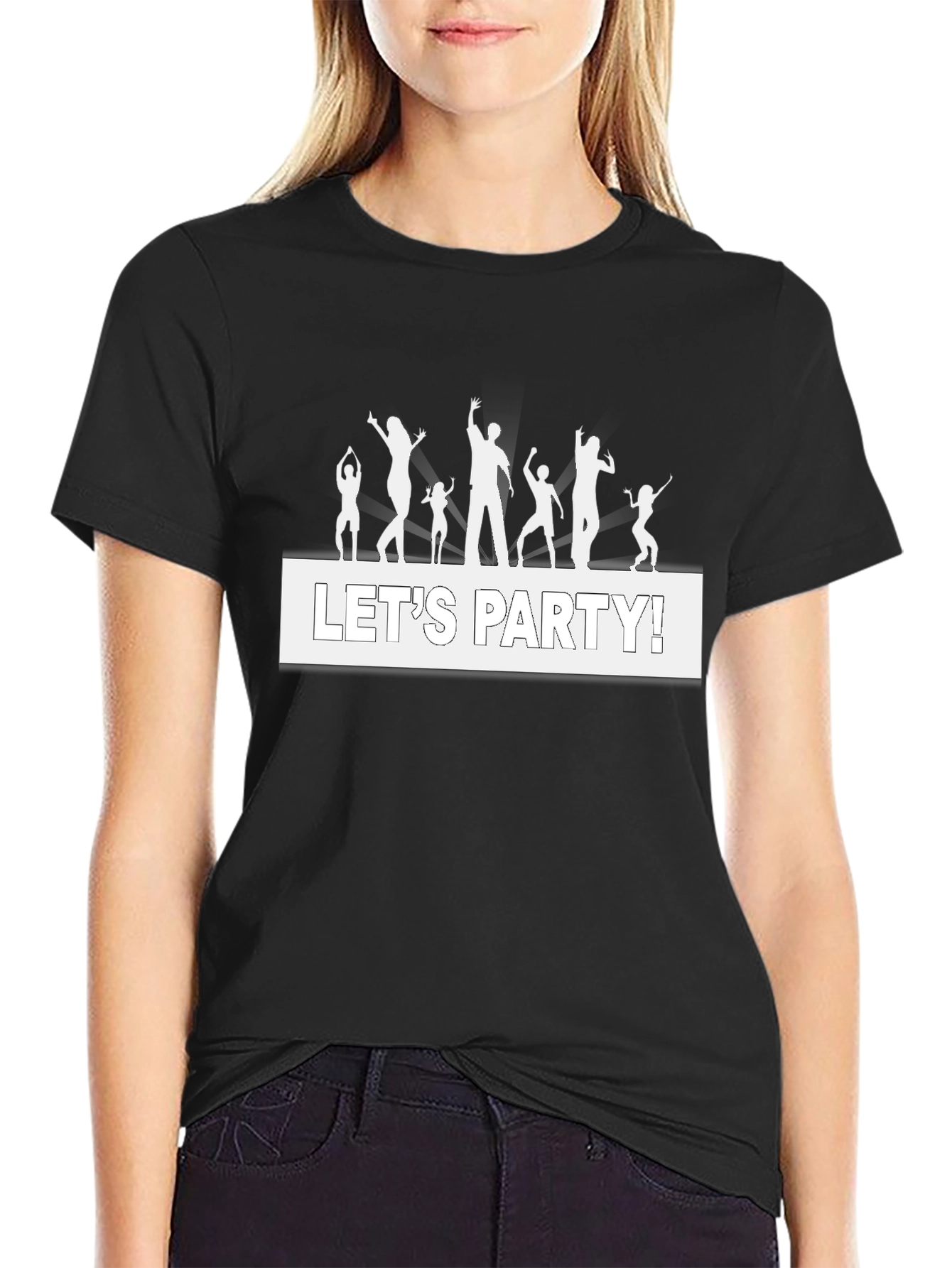 Lets Party! Graphic Tee - Black