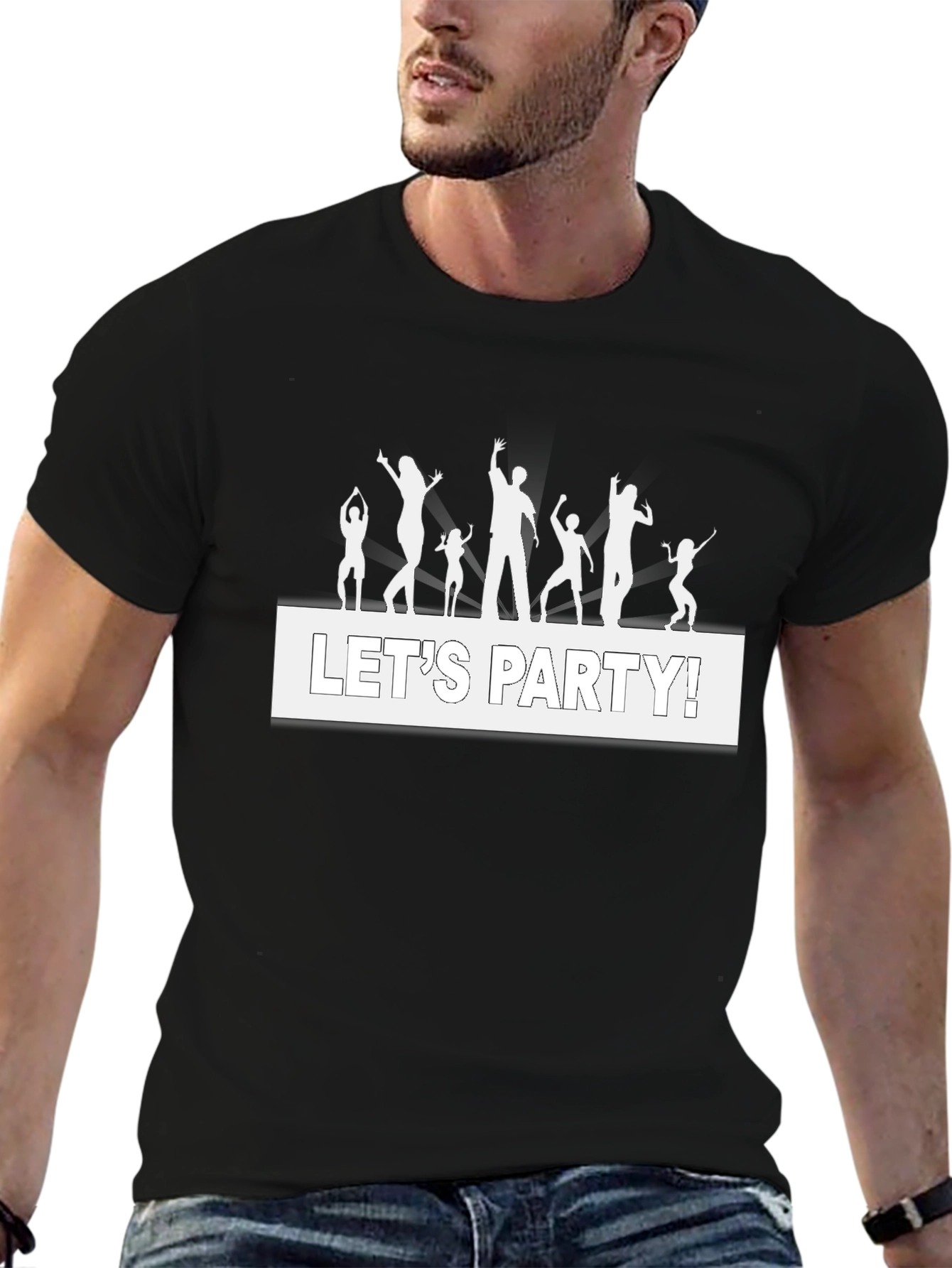 Lets Party! Graphic Tee - Black