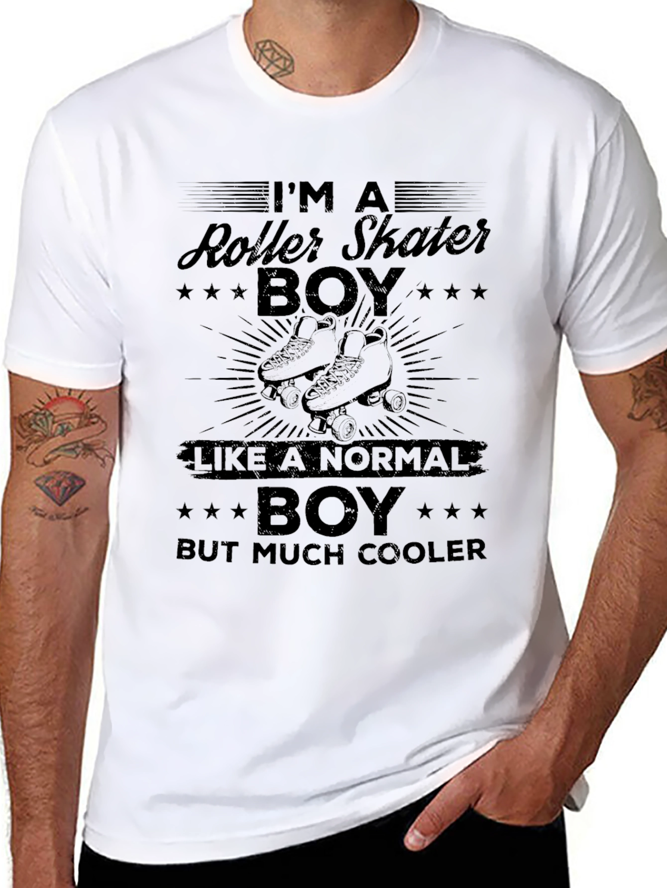 Roller Skater Boy Graphic Tee - Cool & Stylish
