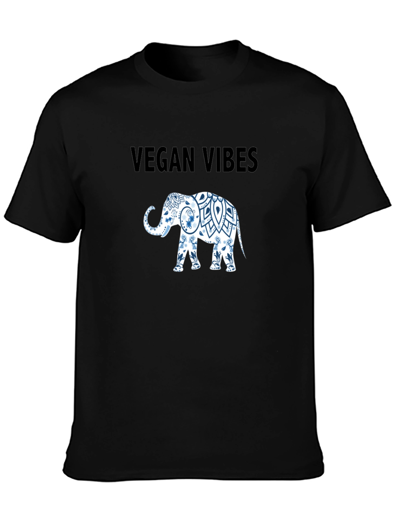 Vegan Vibes Elephant Graphic T-Shirt