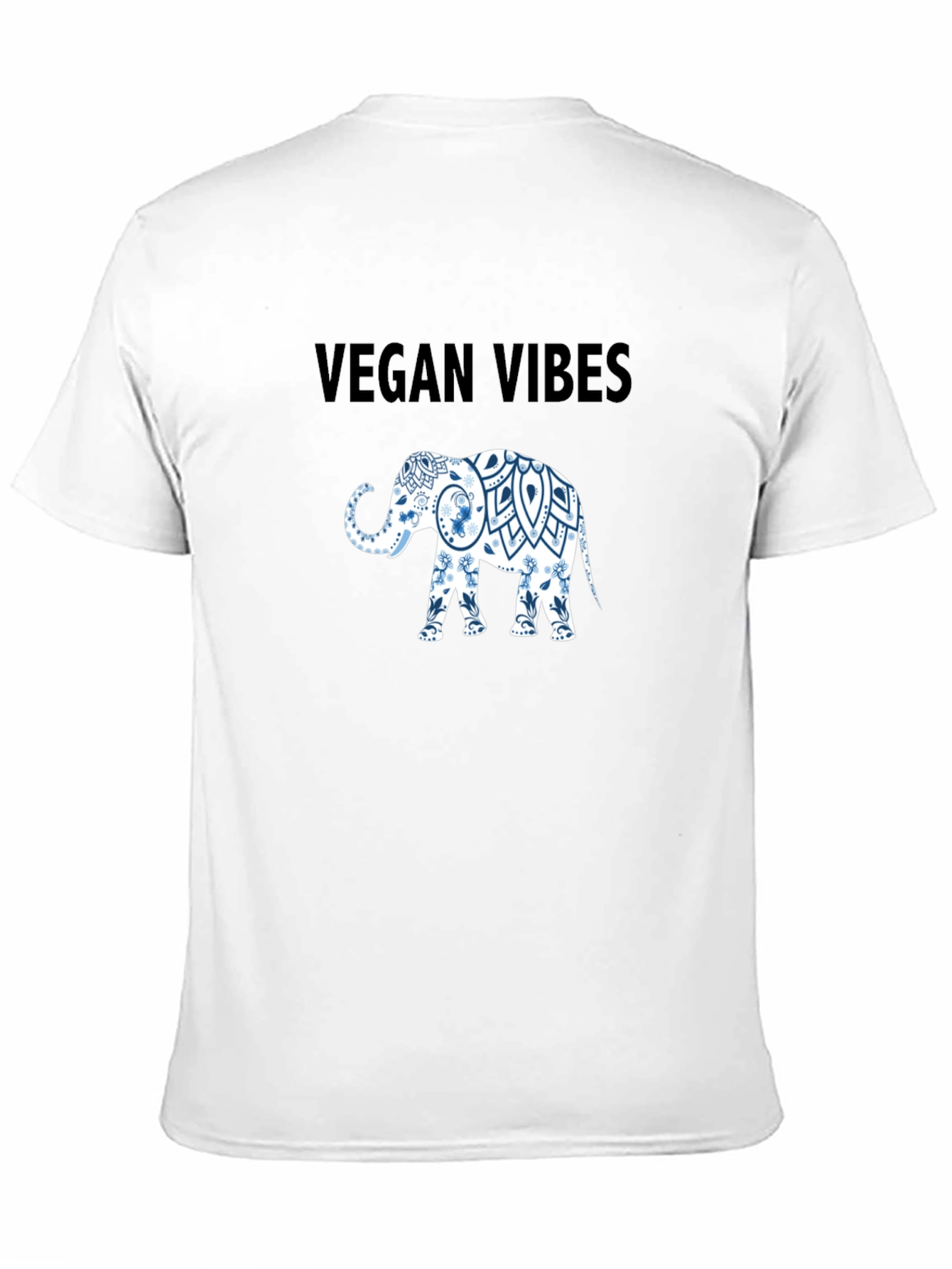 Vegan Vibes Elephant Graphic T-Shirt