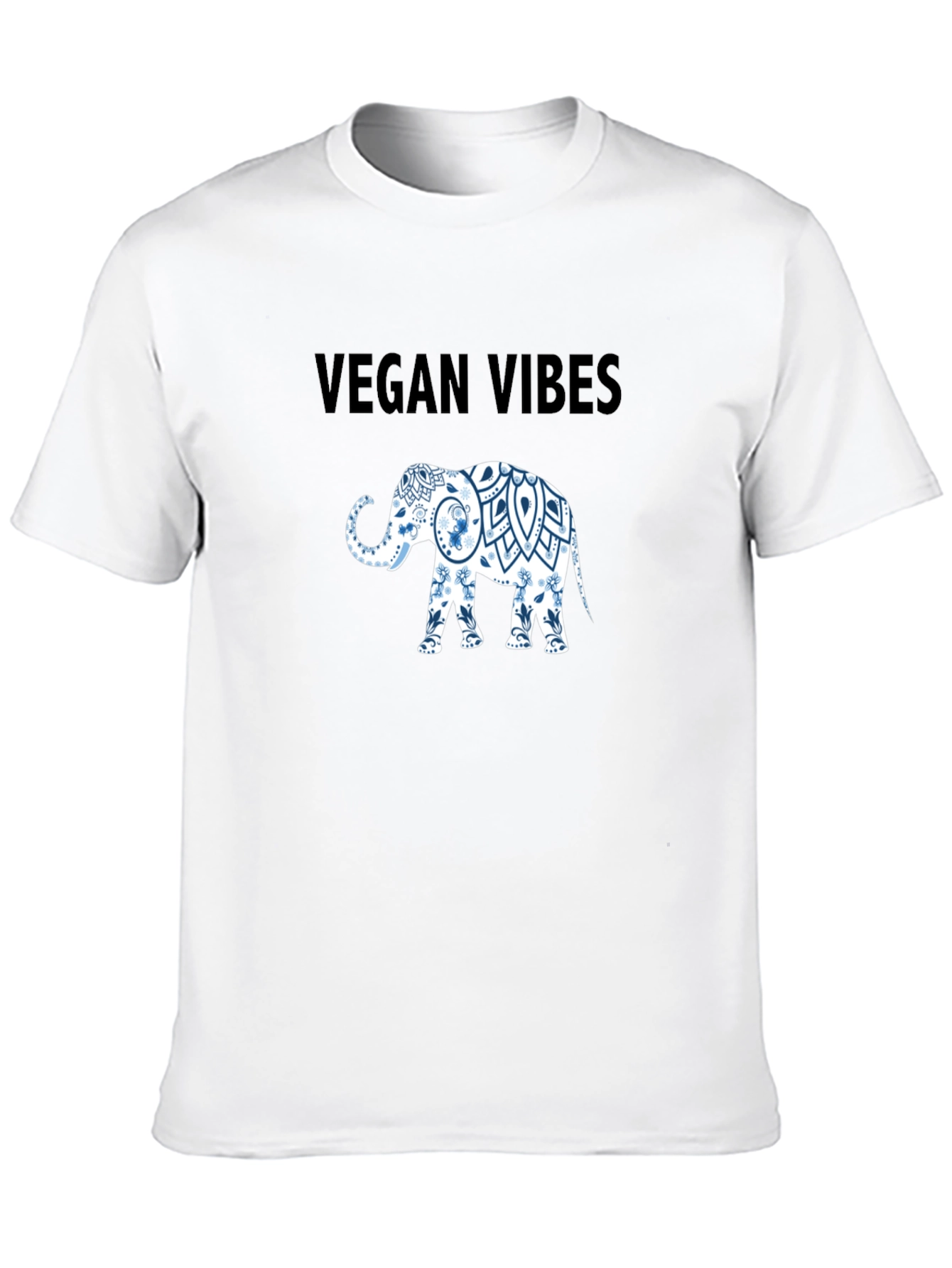 Vegan Vibes Elephant Graphic T-Shirt