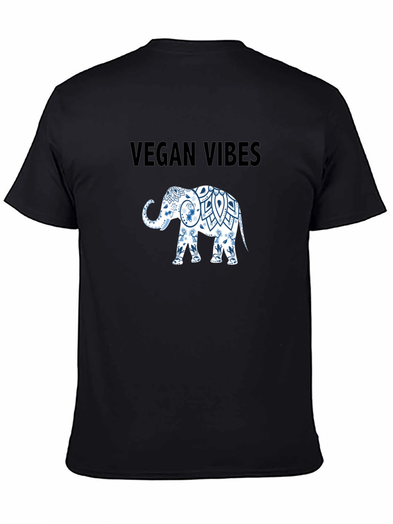 Vegan Vibes Elephant Graphic T-Shirt