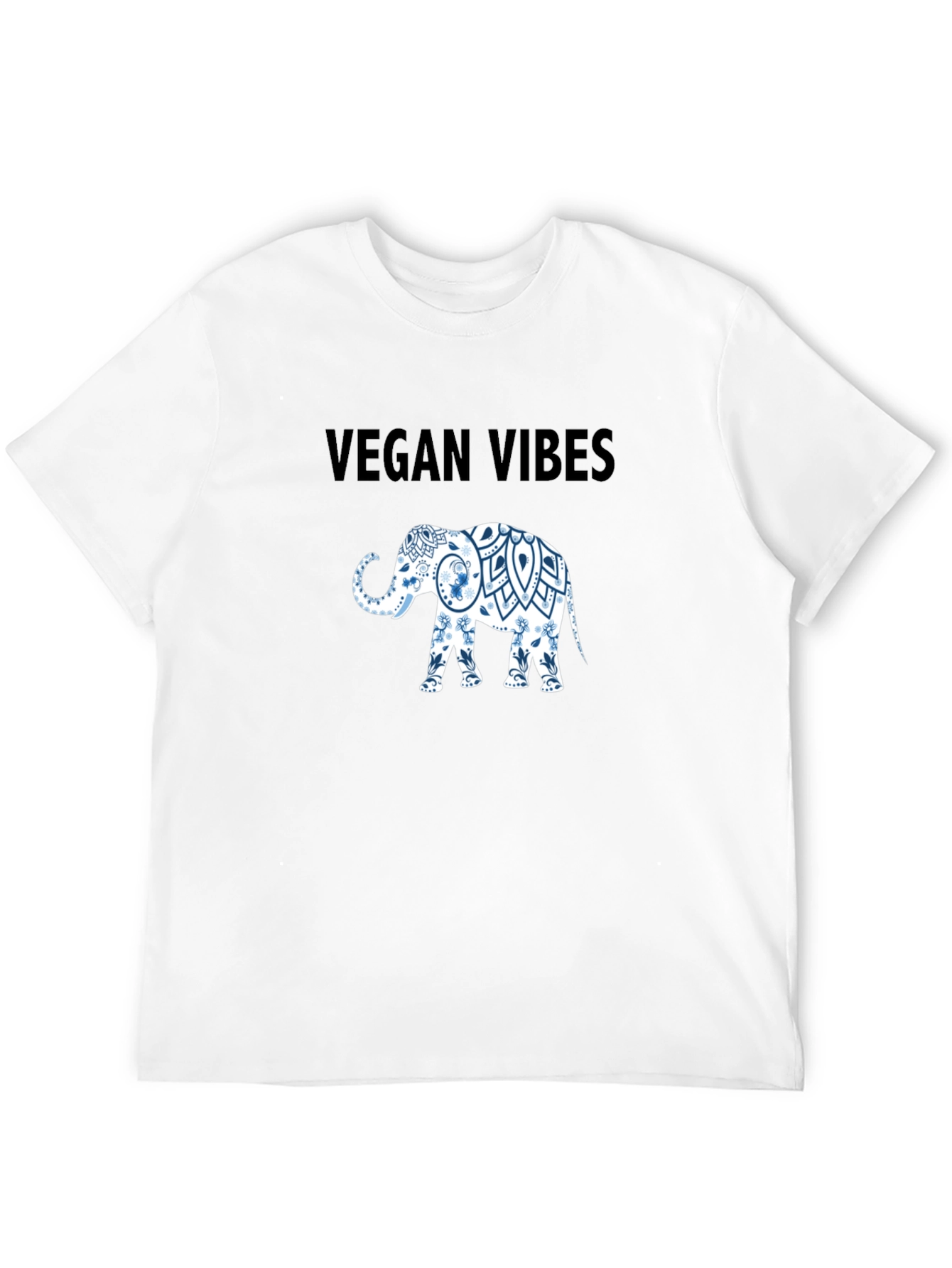 Vegan Vibes Elephant Graphic T-Shirt