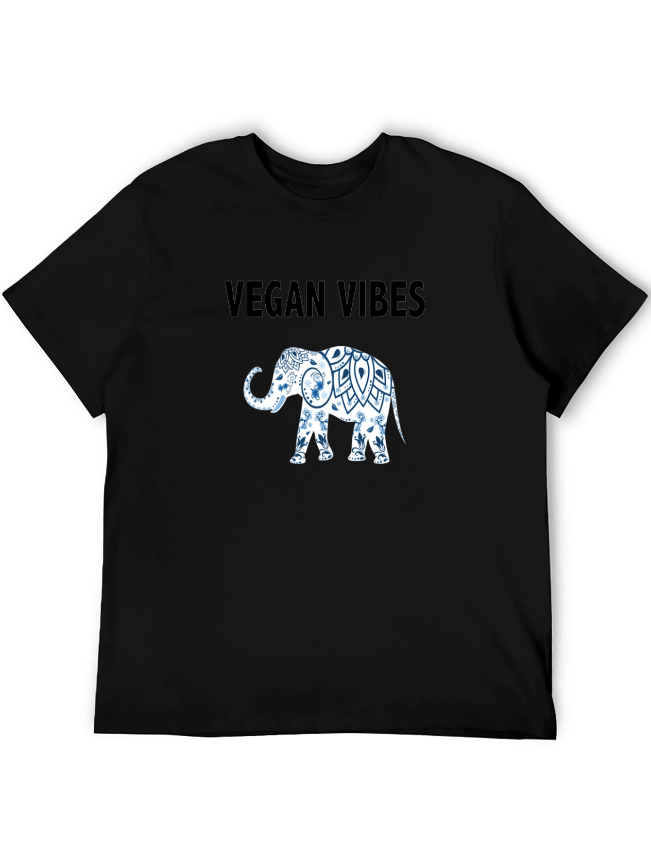 Vegan Vibes Elephant Graphic T-Shirt
