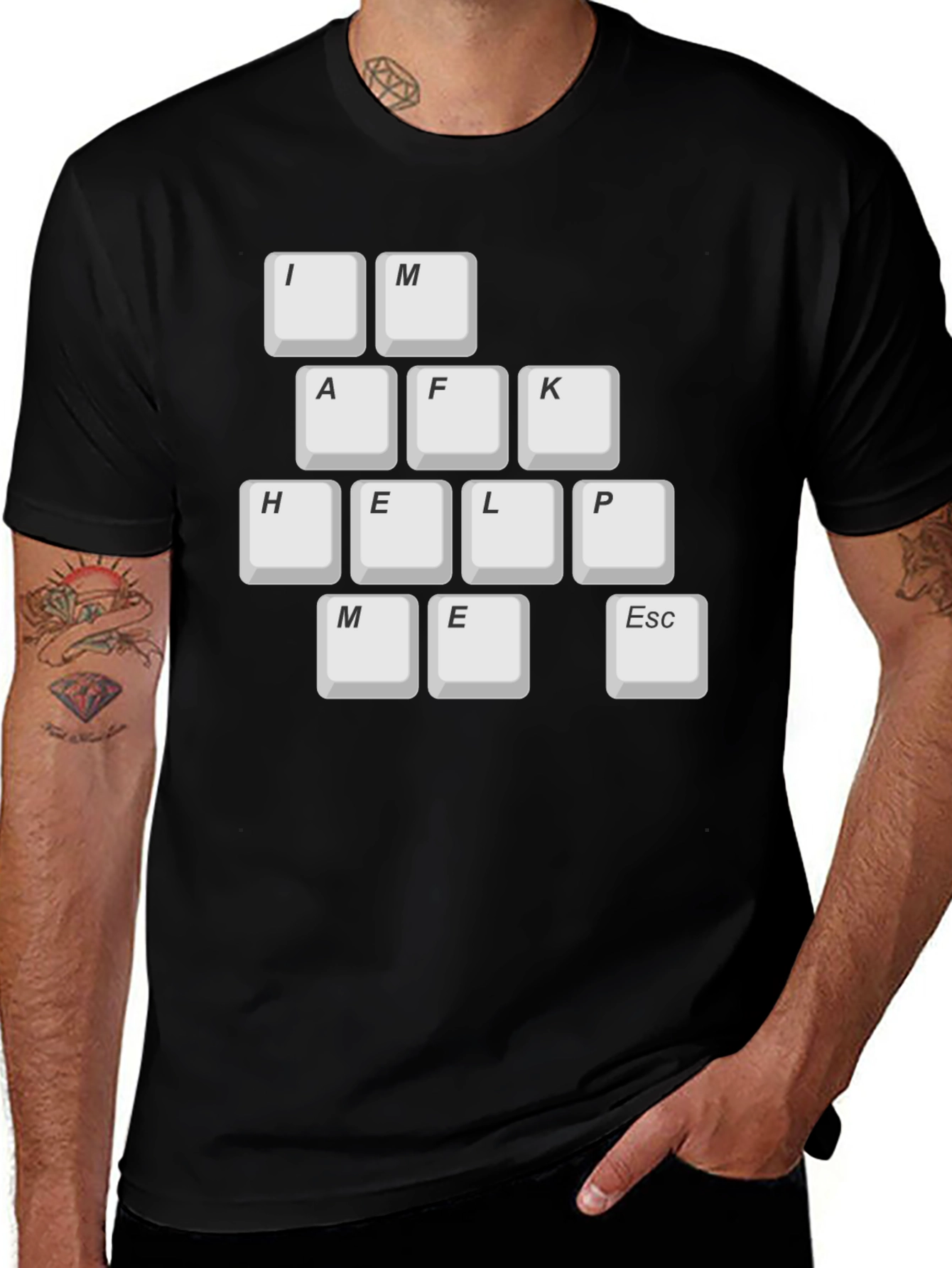 Keyboard Key T-Shirt - Im AFK Help Me Escape
