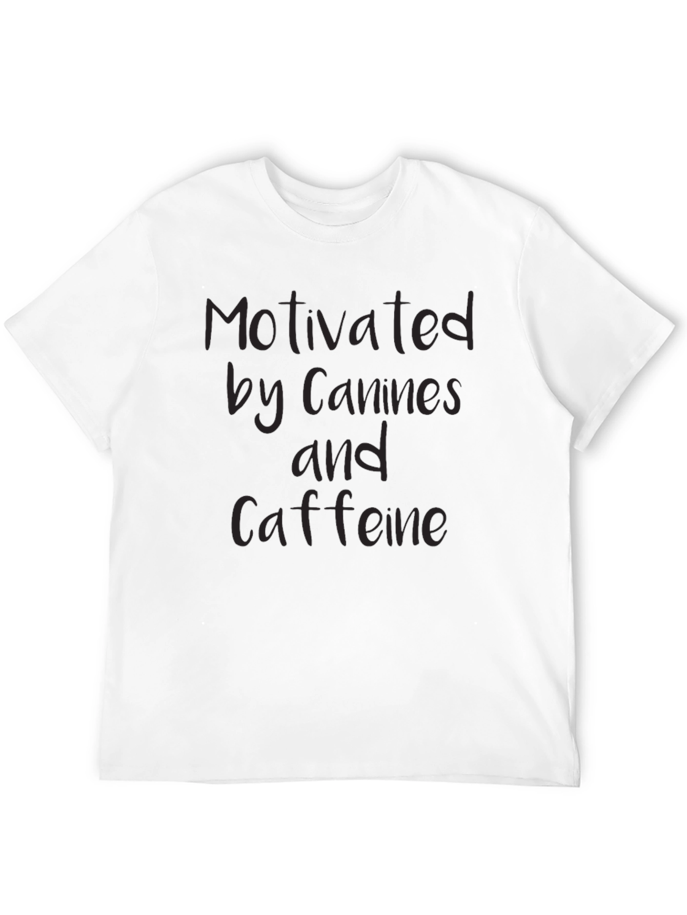 Motivated by Canines & Caffeine Black T-Shirt