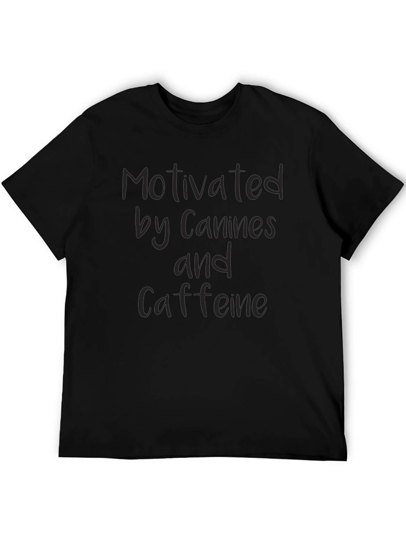 Motivated by Canines & Caffeine Black T-Shirt