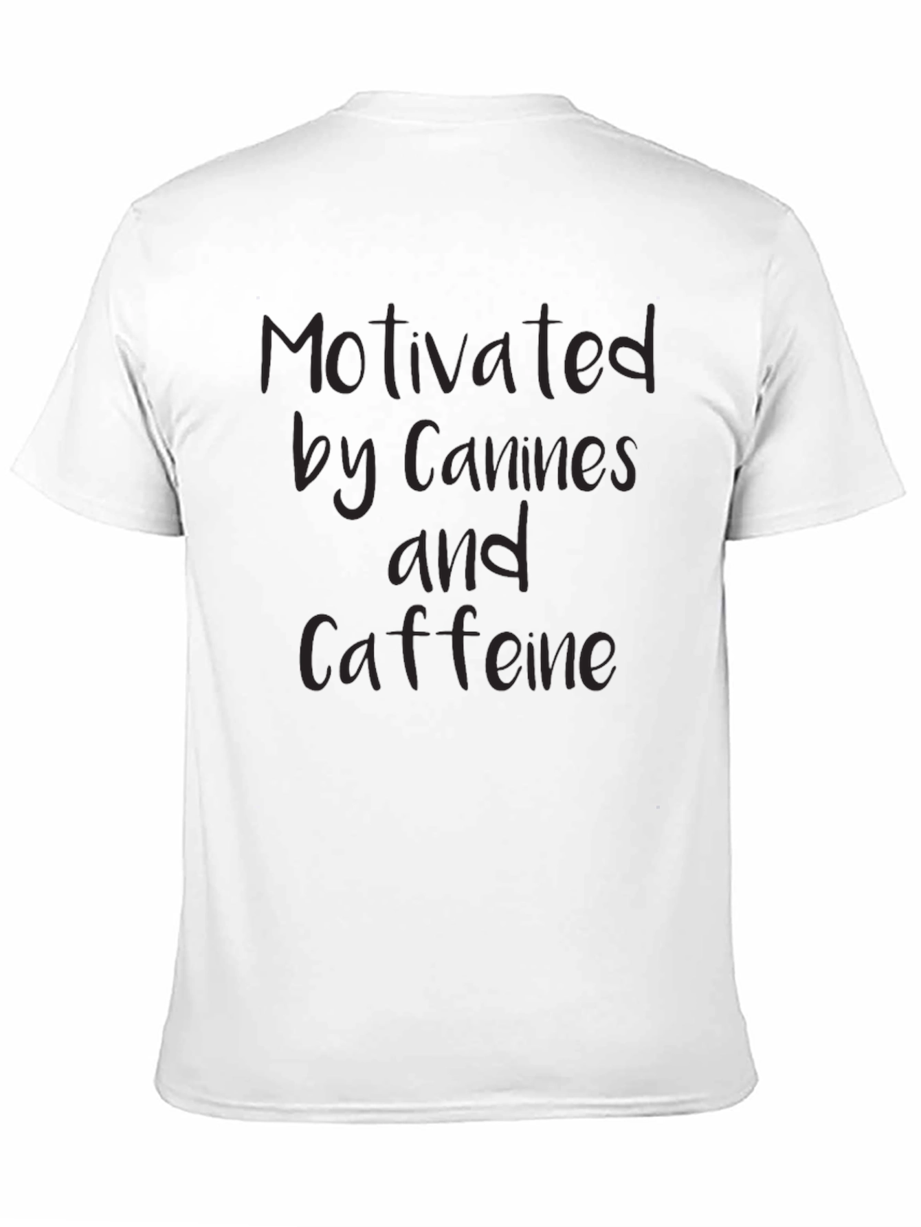 Motivated by Canines & Caffeine Black T-Shirt