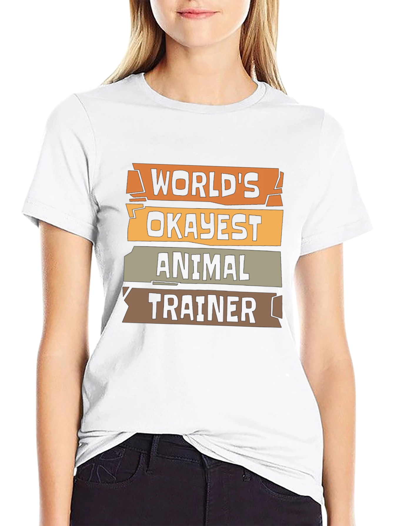 Worlds Okayest Animal Trainer - Funny T-Shirt