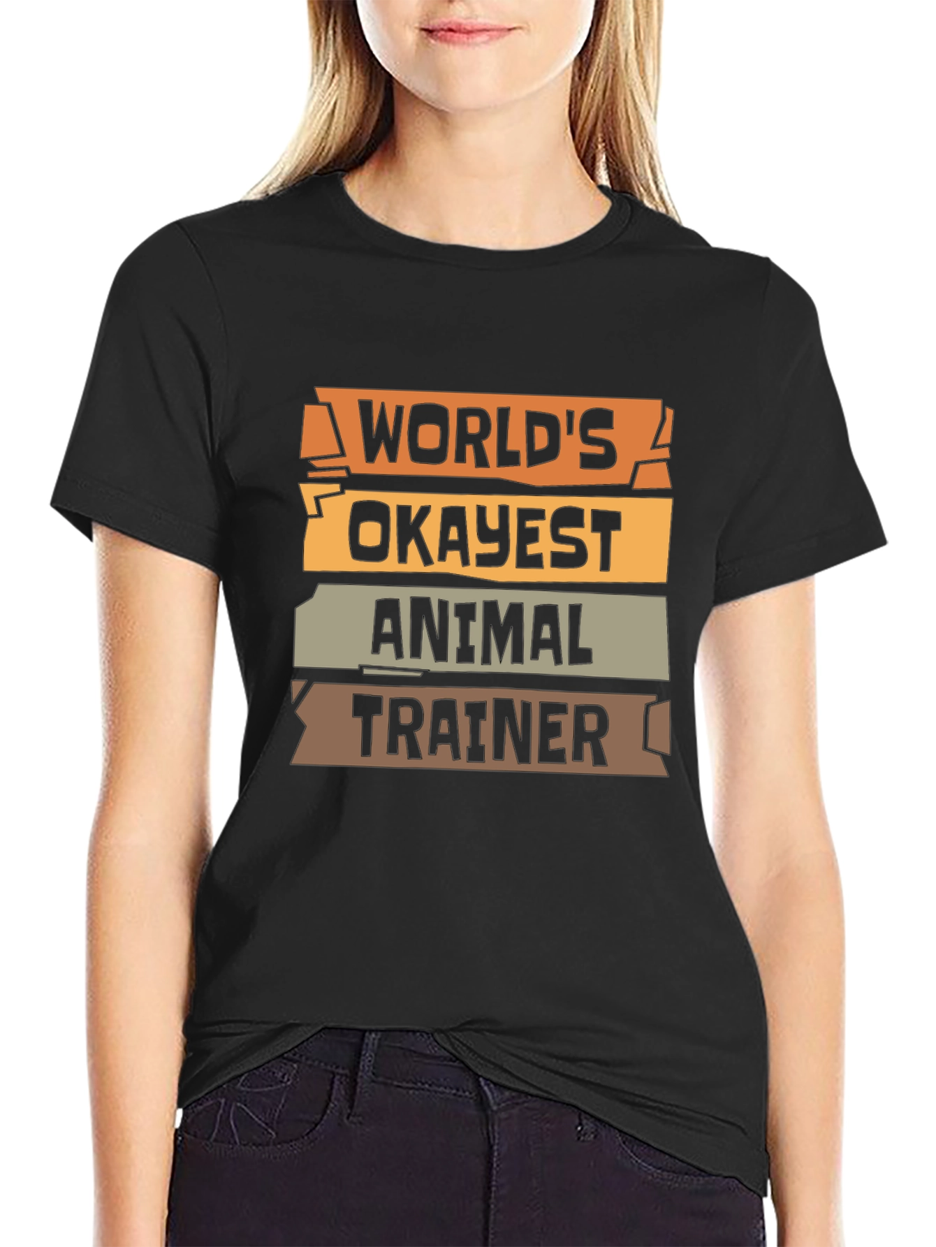 Worlds Okayest Animal Trainer - Funny T-Shirt