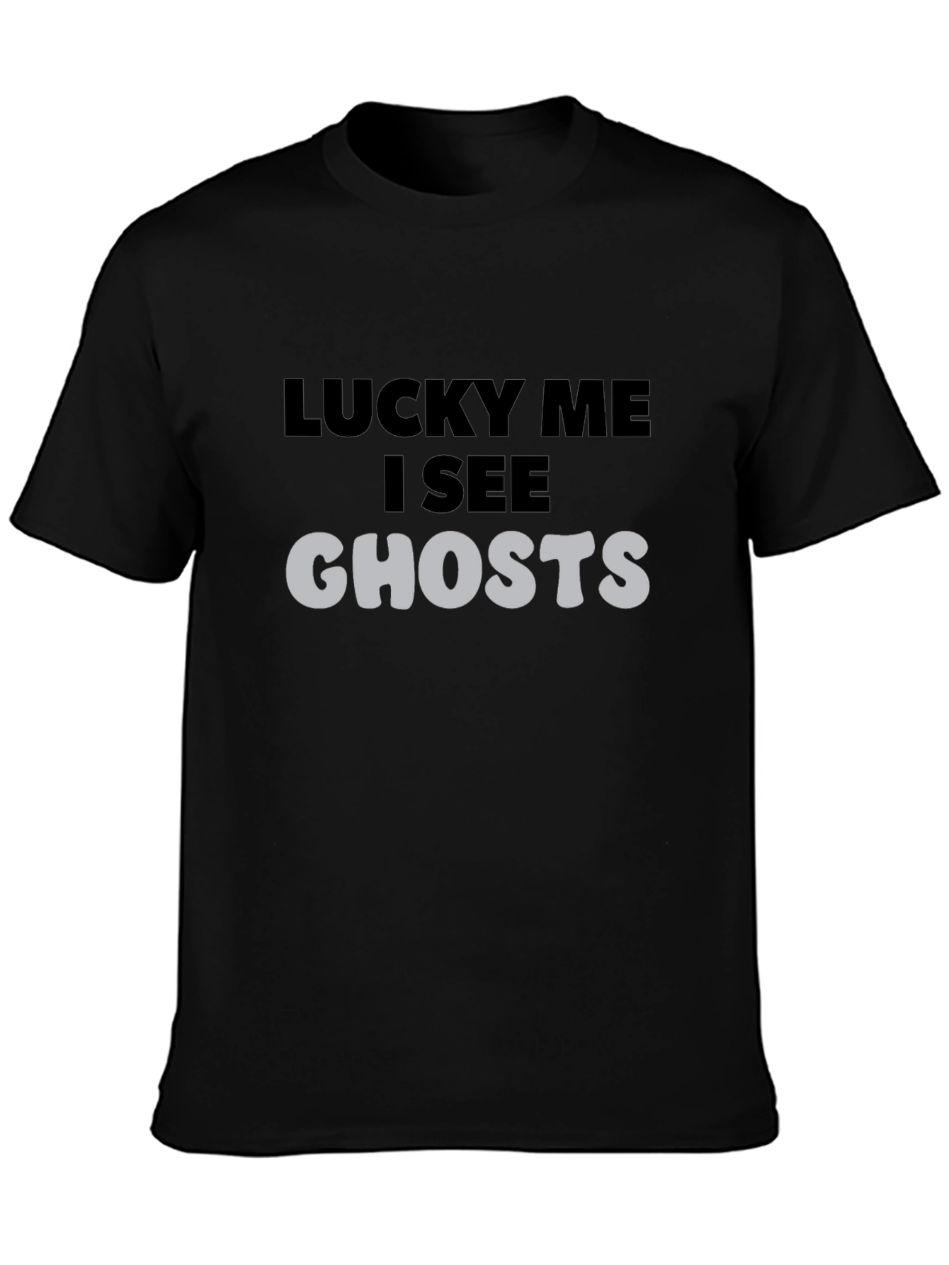 Lucky Me I See Ghosts Black Graphic Tee