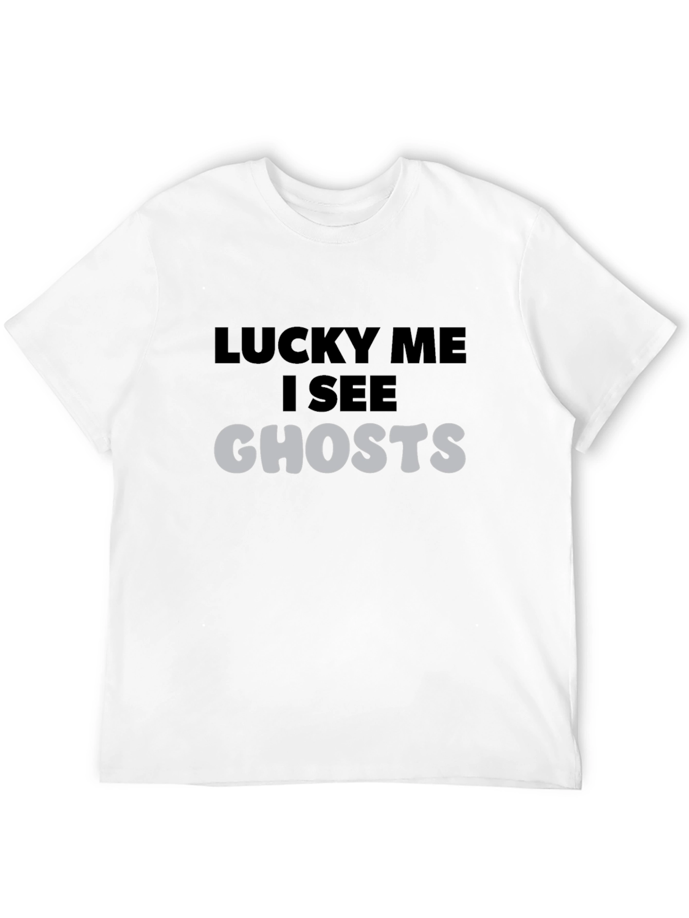 Lucky Me I See Ghosts Black Graphic Tee