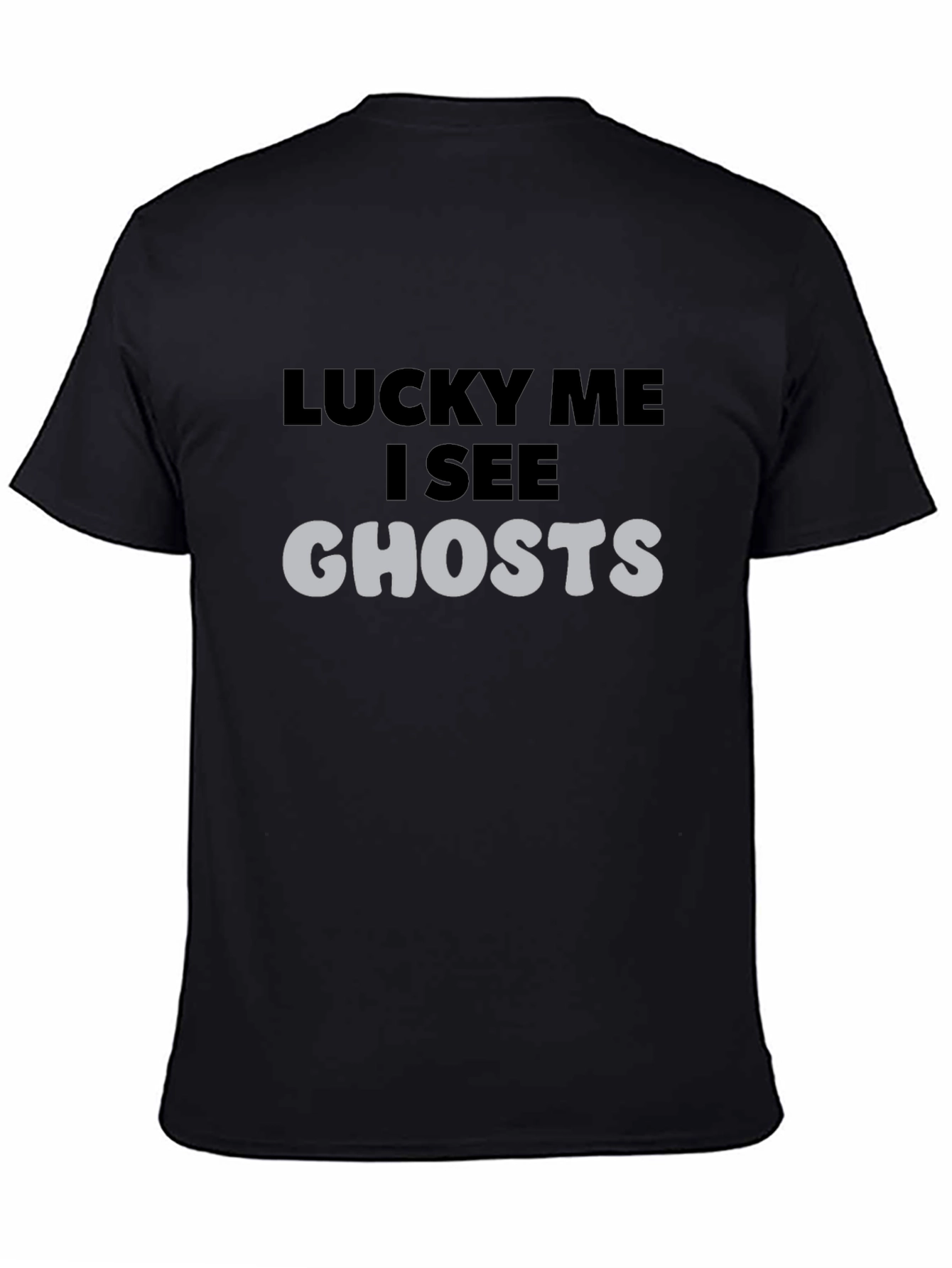 Lucky Me I See Ghosts Black Graphic Tee