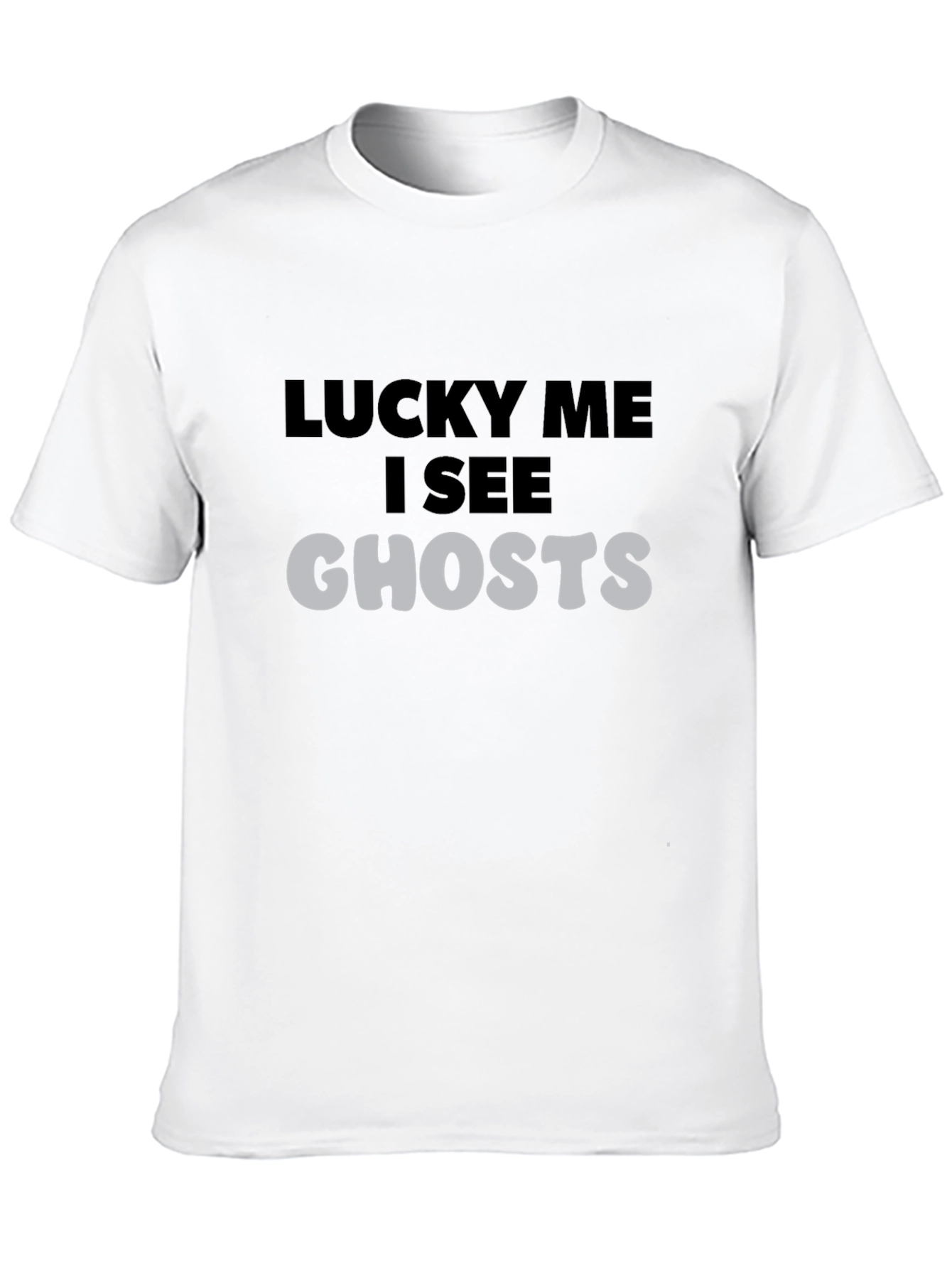 Lucky Me I See Ghosts Black Graphic Tee