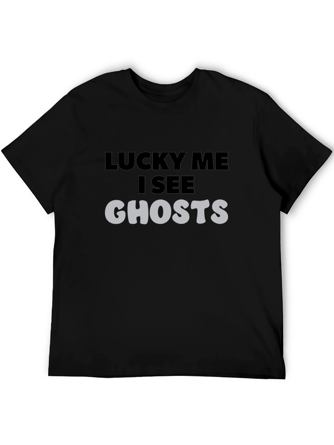 Lucky Me I See Ghosts Black Graphic Tee
