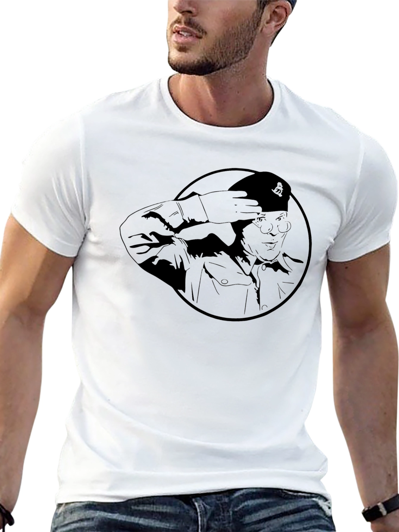 Saluting General Graphic Tee - Black