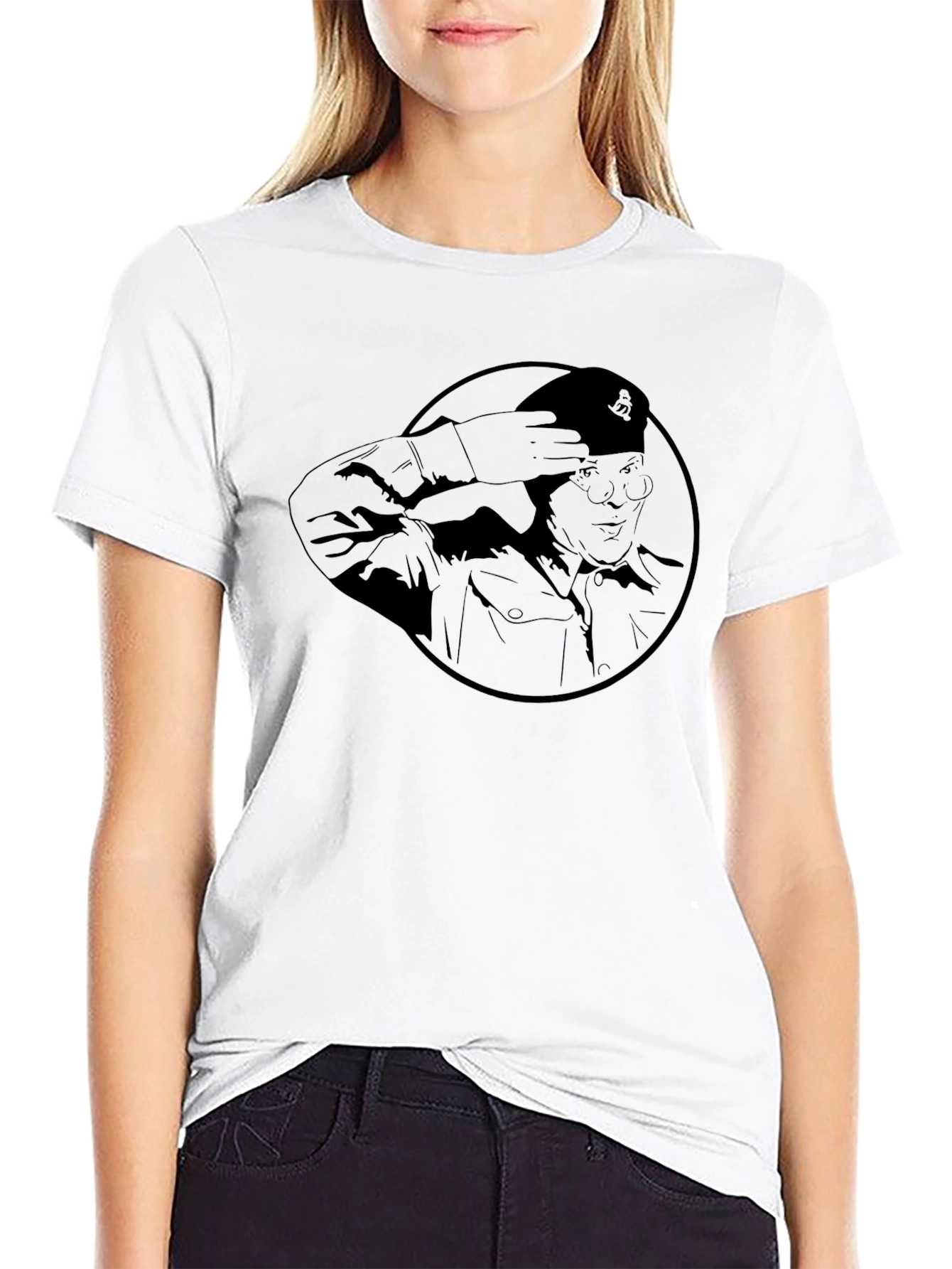 Saluting General Graphic Tee - Black