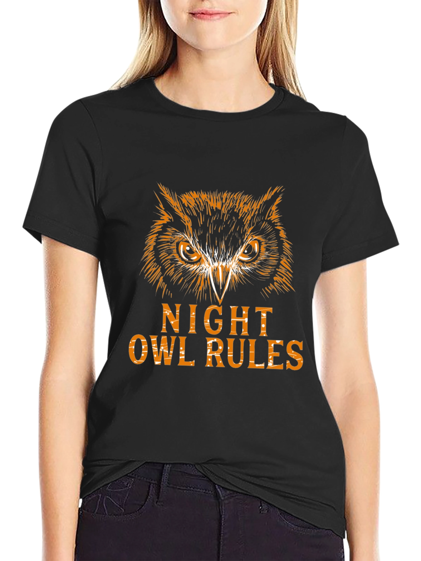 Night Owl Rules Graphic Tee - Black