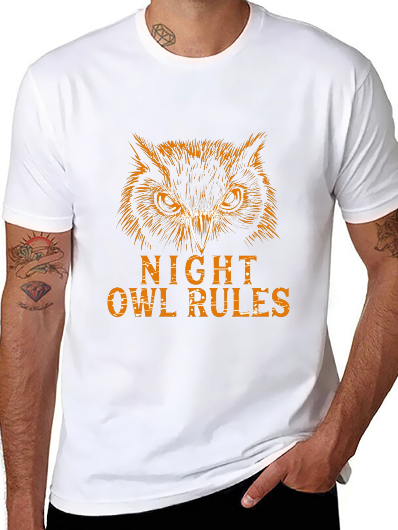 Night Owl Rules Graphic Tee - Black