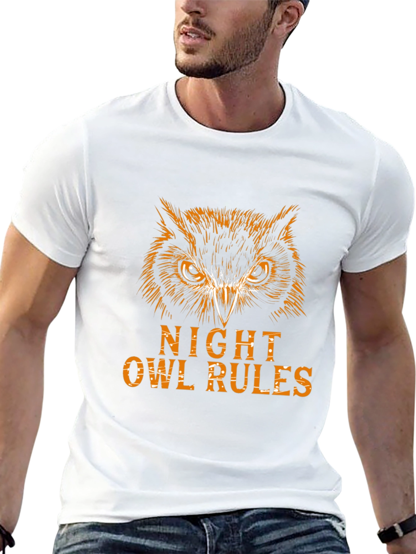 Night Owl Rules Graphic Tee - Black