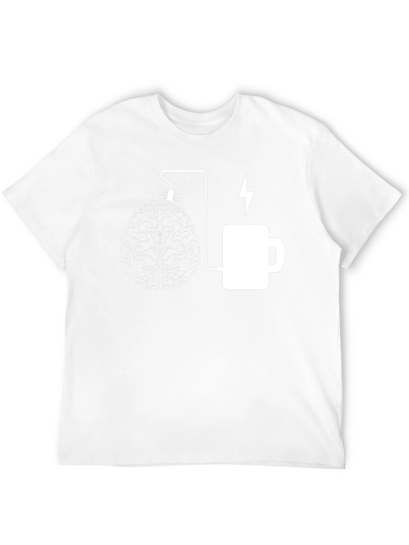 Brain & Coffee Charge Graphic Tee