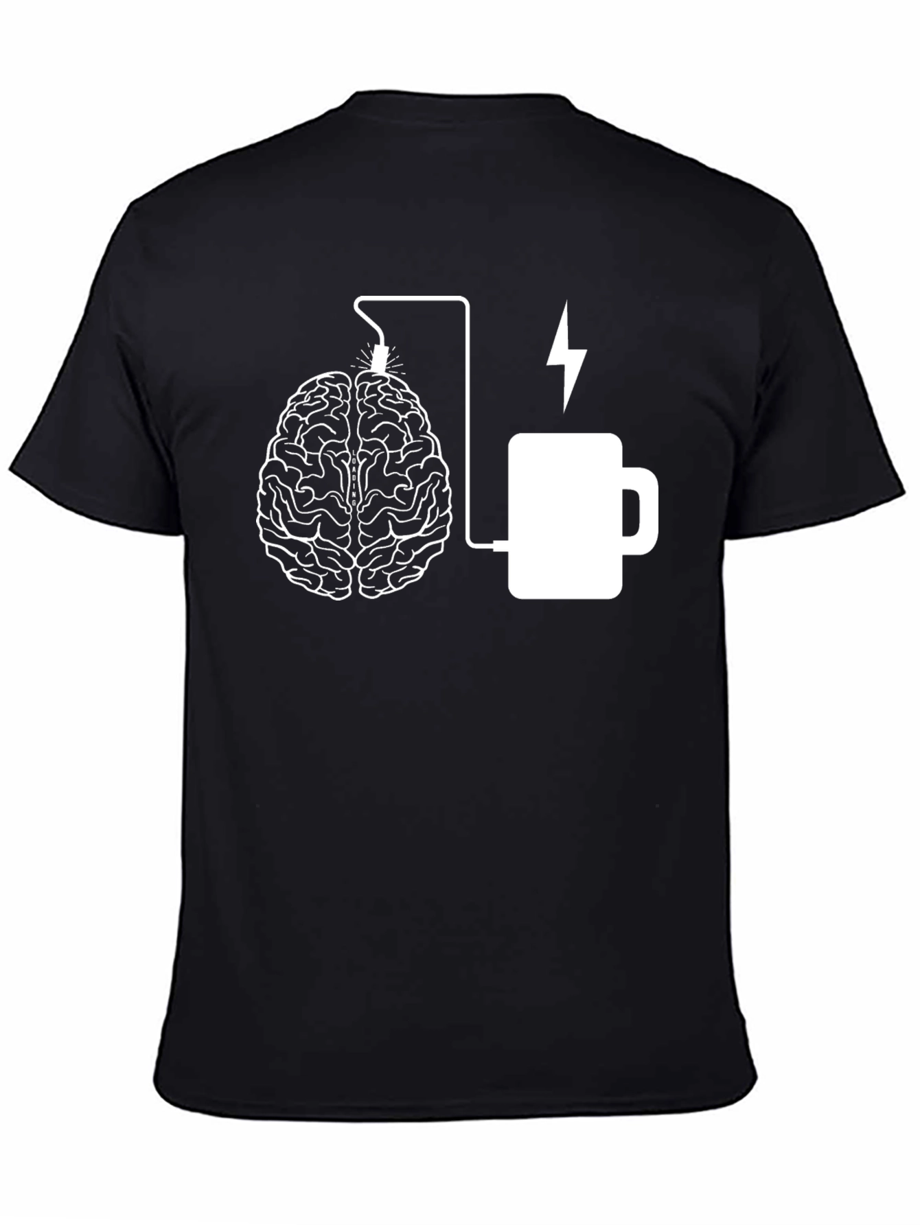 Brain & Coffee Charge Graphic Tee