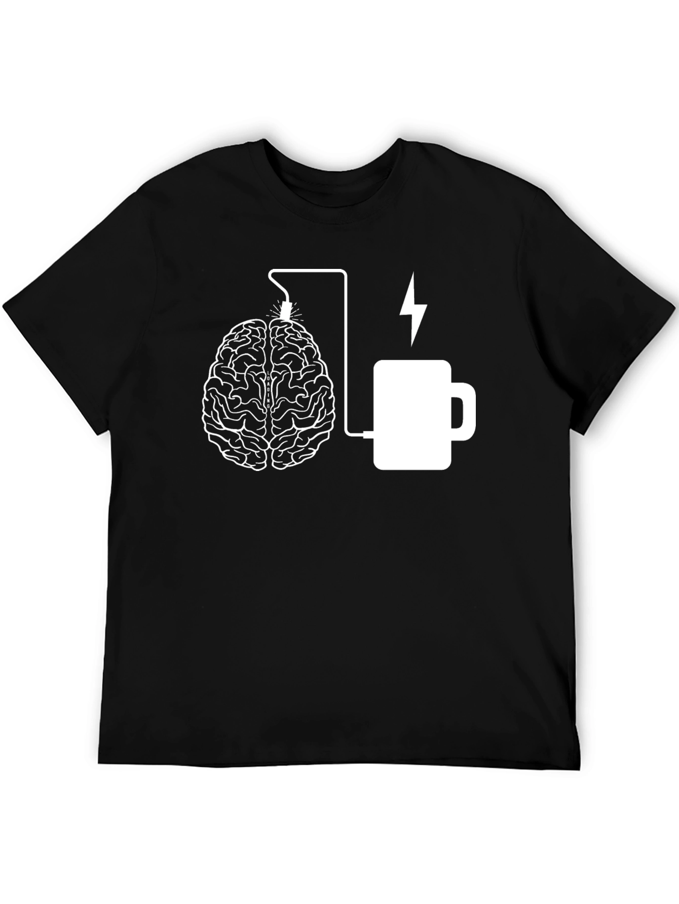 Brain & Coffee Charge Graphic Tee