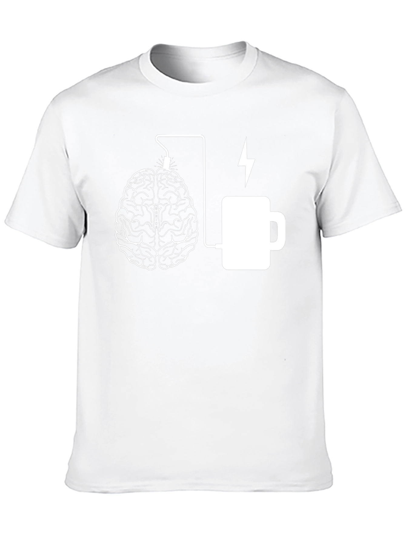 Brain & Coffee Charge Graphic Tee