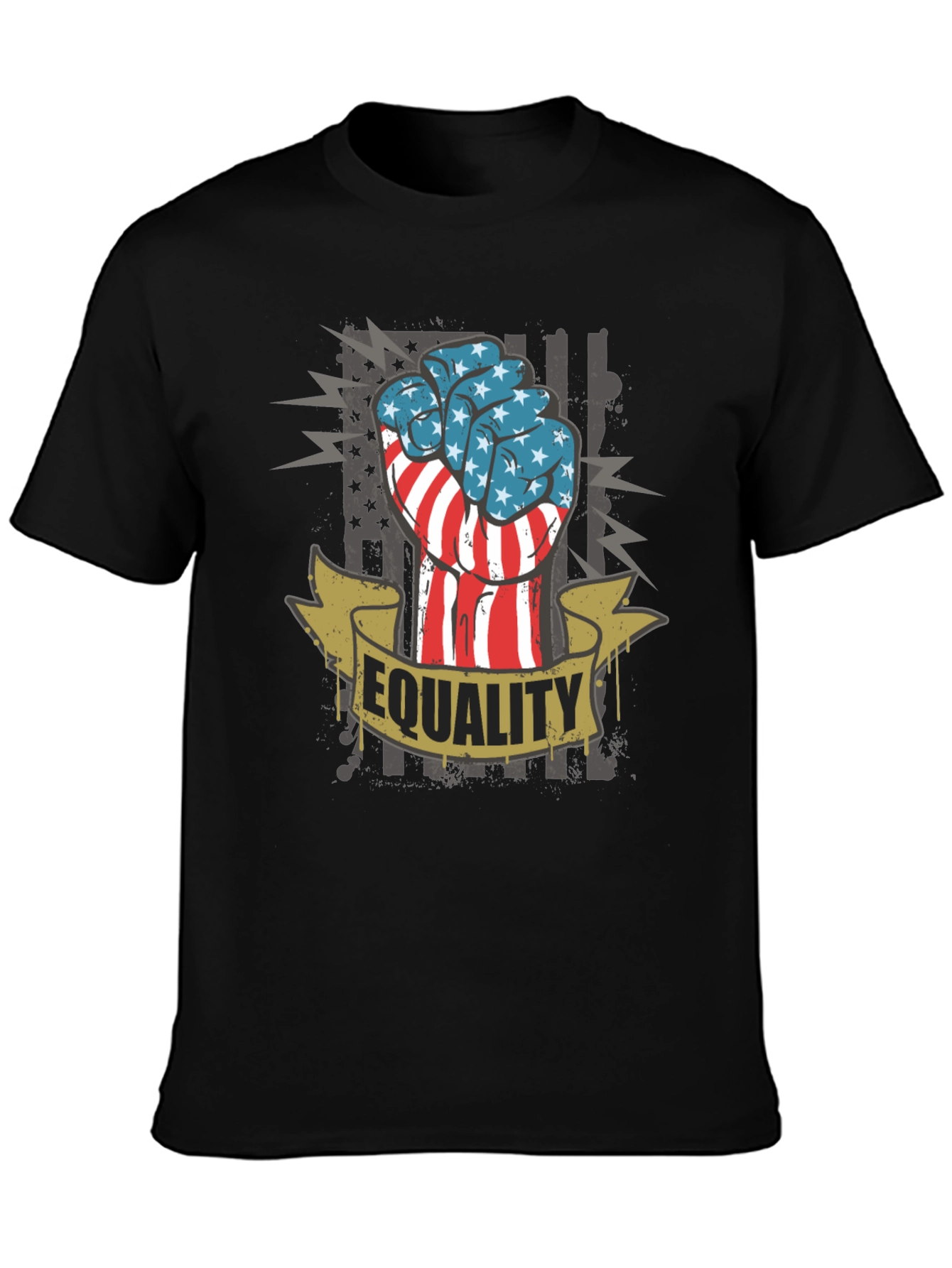 Equality Fist USA Flag Graphic Tee