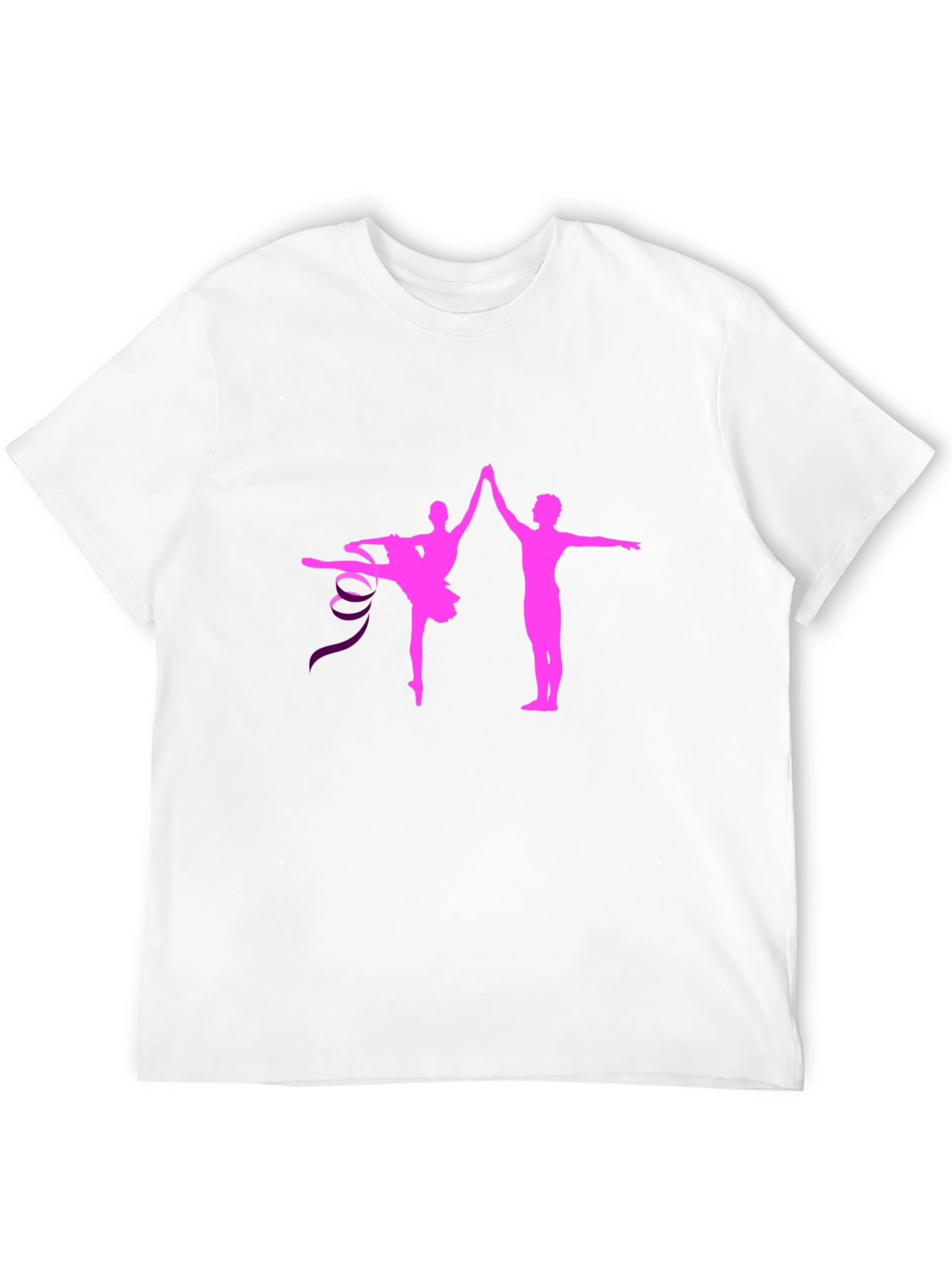 Ballet Dance Graphic Tee - Pink Silhouette