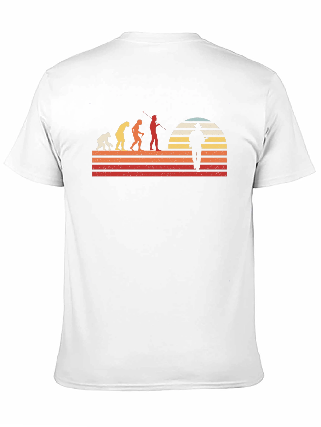 Evolution of Fisherman Retro Graphic T-Shirt