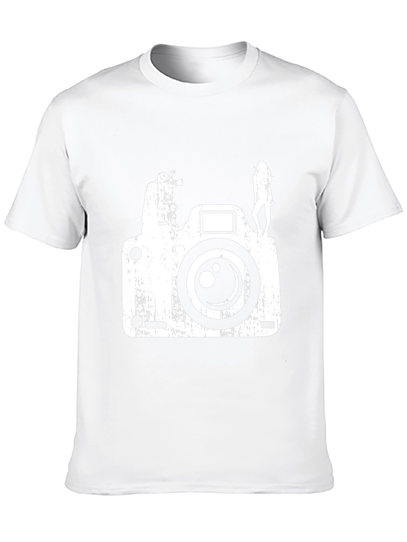 Distressed Camera Graphic Tee - Black