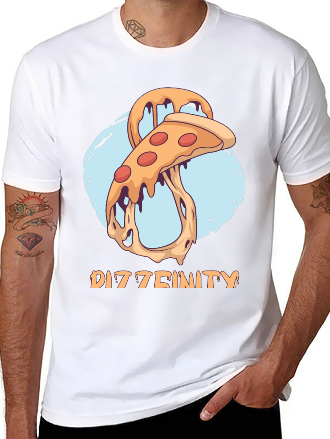 Dizztinity Pizza Graphic Tee - Casual Comfort