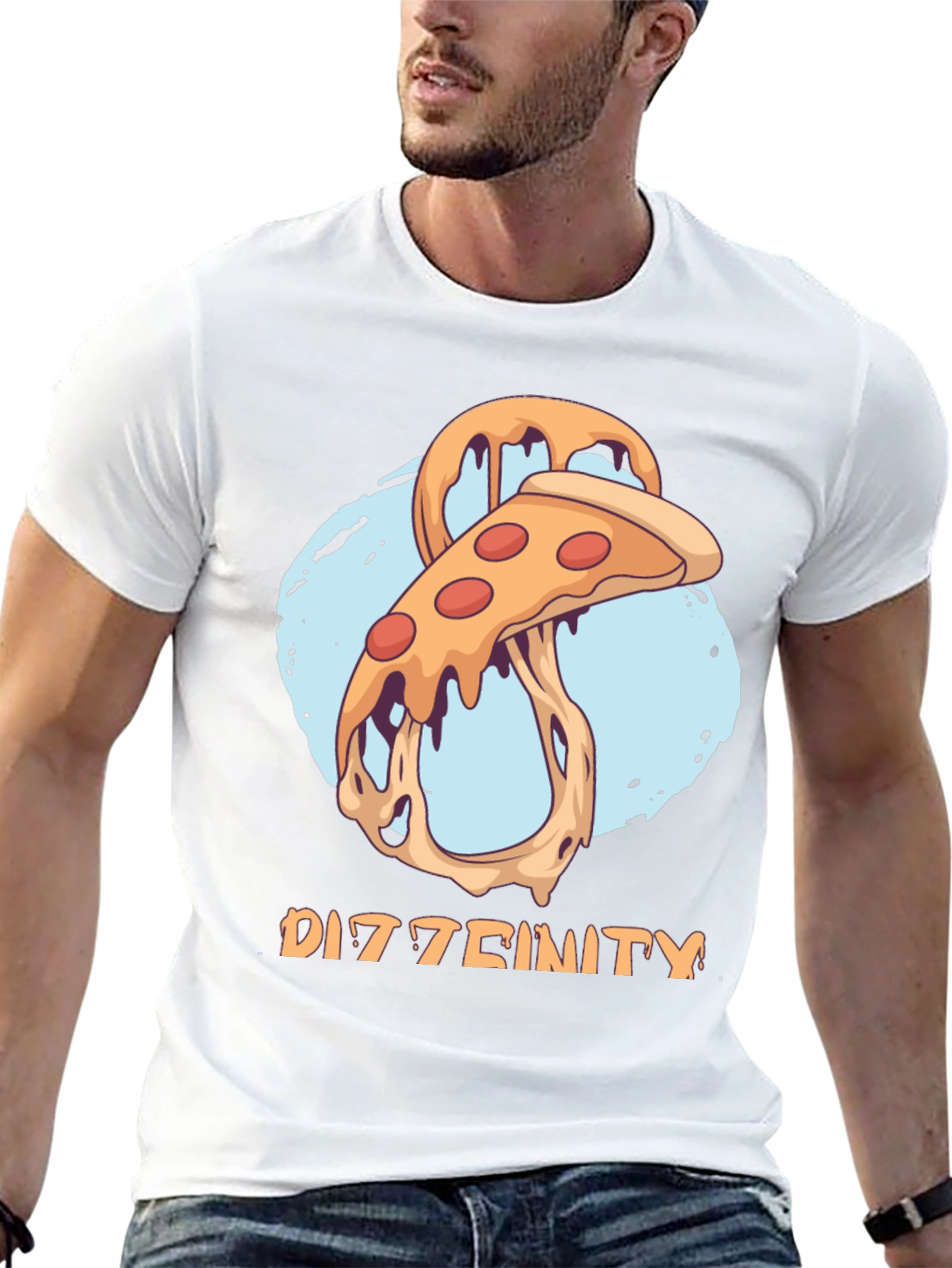 Dizztinity Pizza Graphic Tee - Casual Comfort