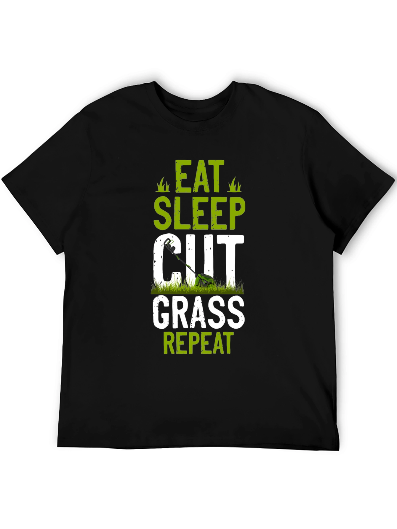 Eat Sleep Cut Grass Repeat Graphic Tee