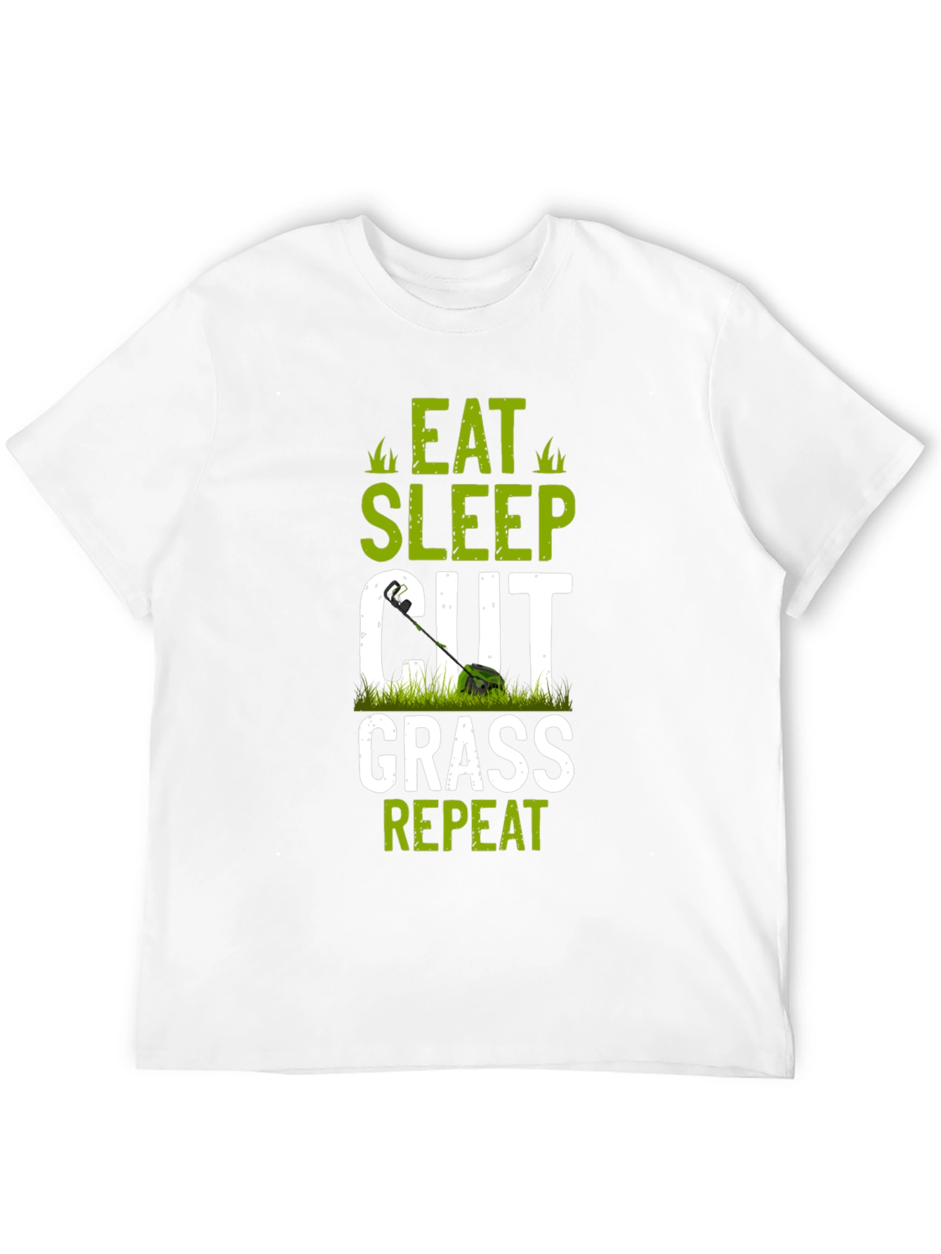 Eat Sleep Cut Grass Repeat Graphic Tee