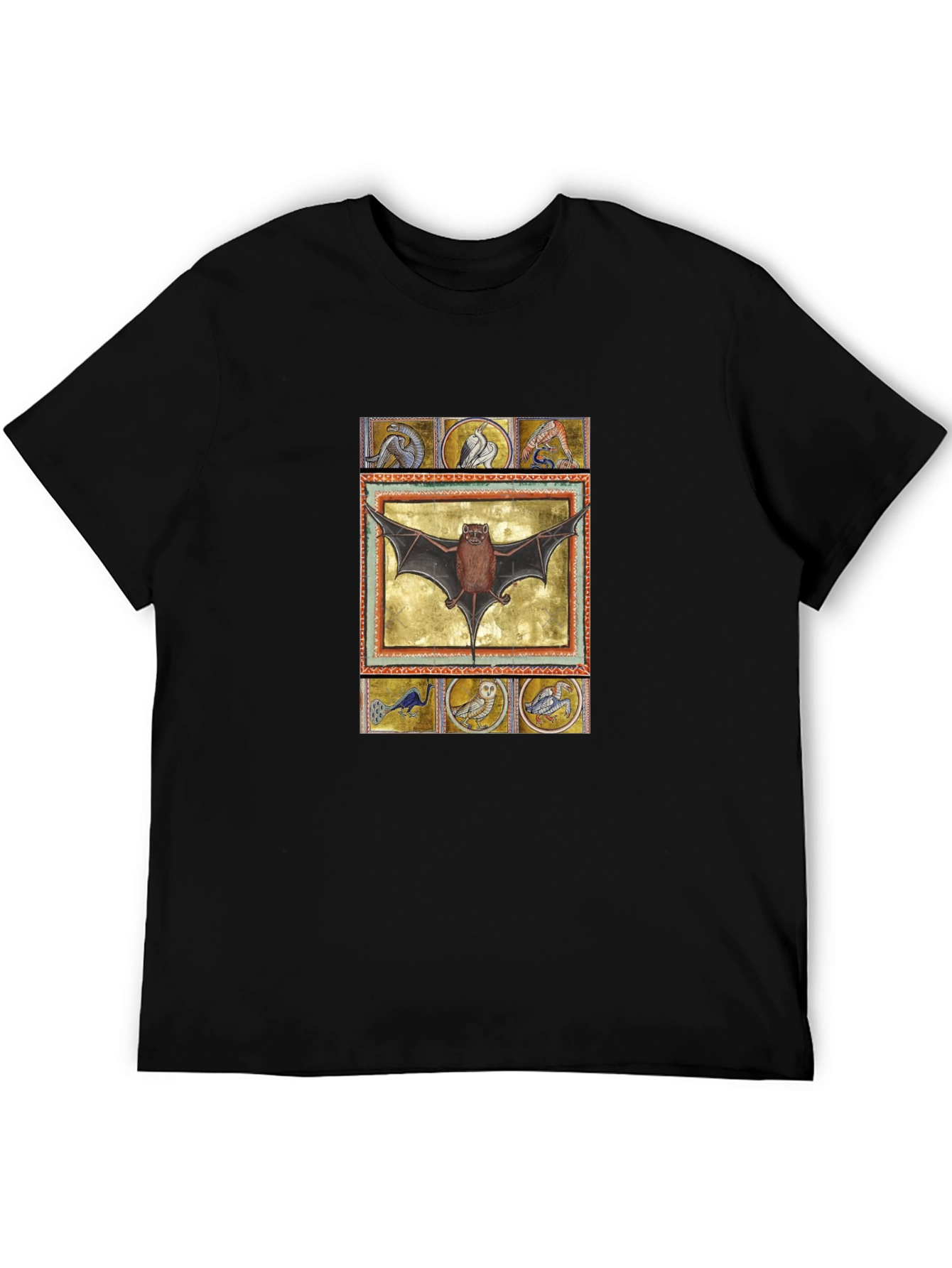 Medieval Bat Art T-Shirt - Unique Graphic Tee