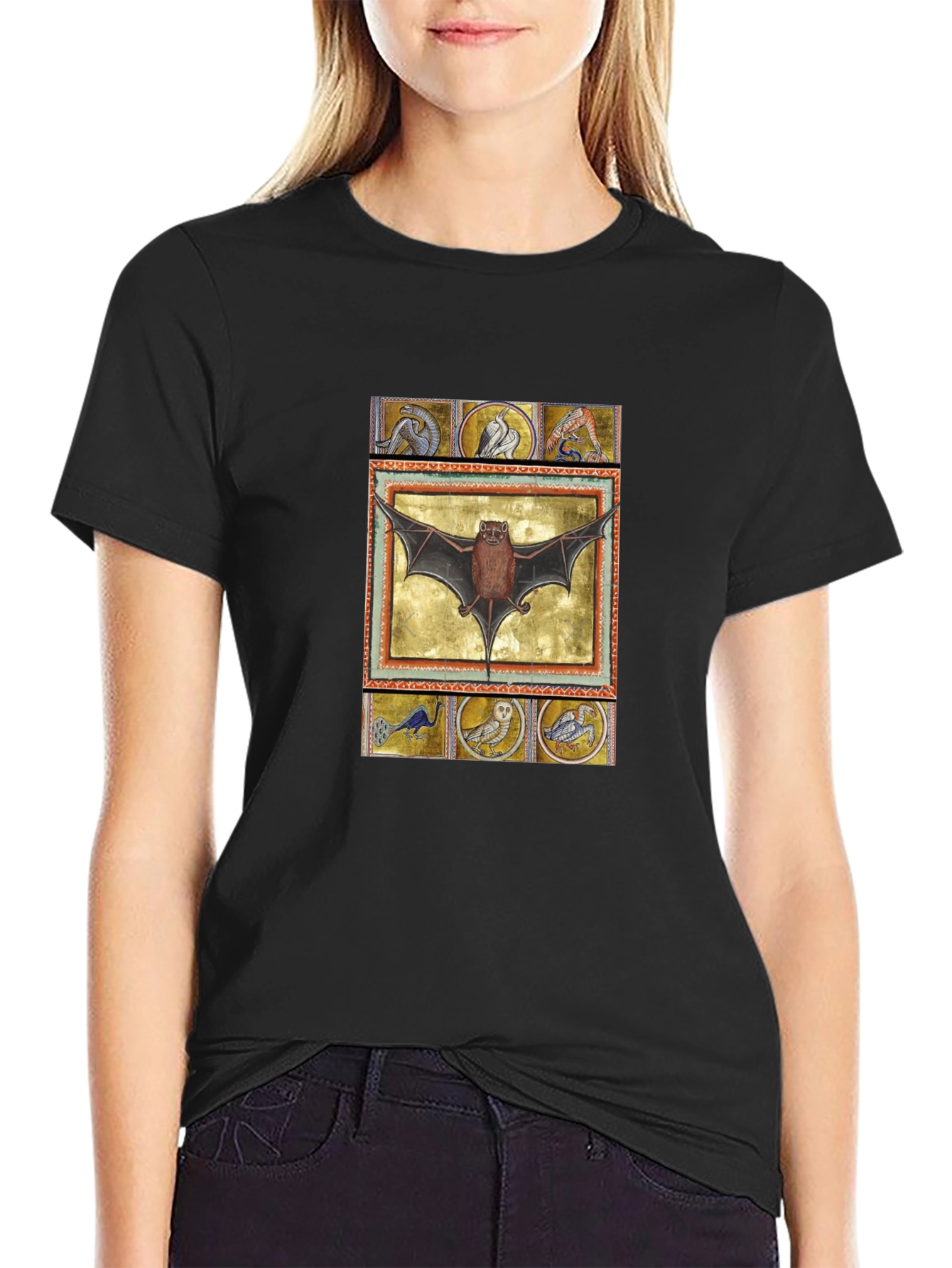 Medieval Bat Art T-Shirt - Unique Graphic Tee