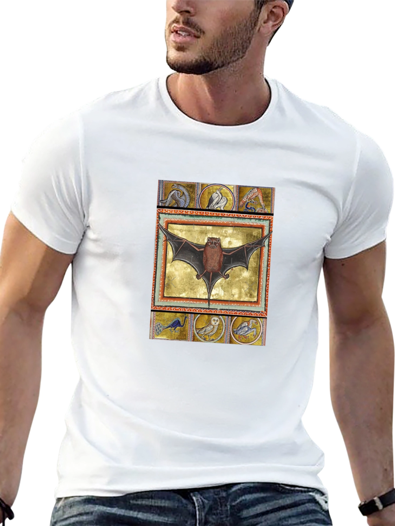 Medieval Bat Art T-Shirt - Unique Graphic Tee