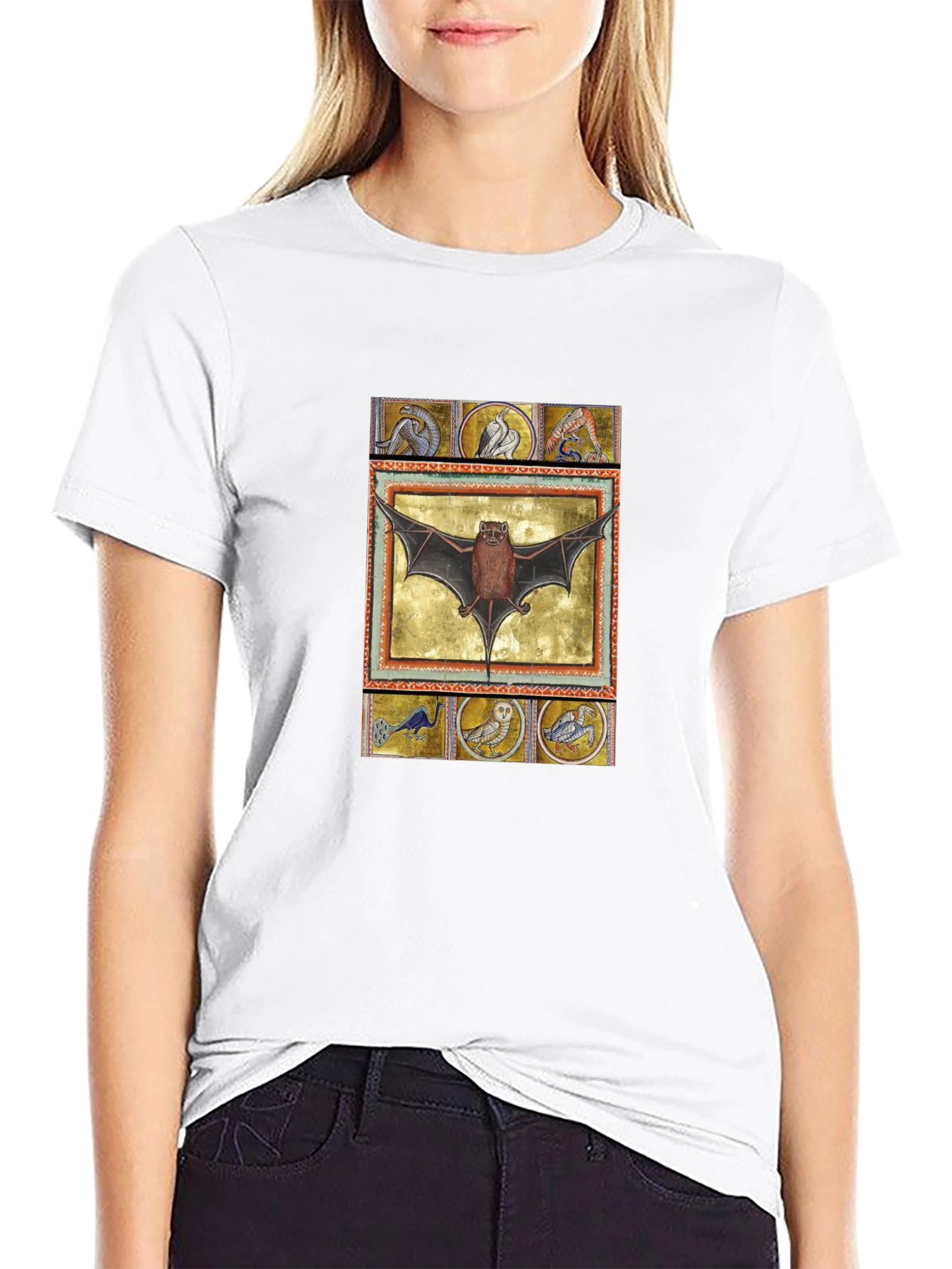 Medieval Bat Art T-Shirt - Unique Graphic Tee