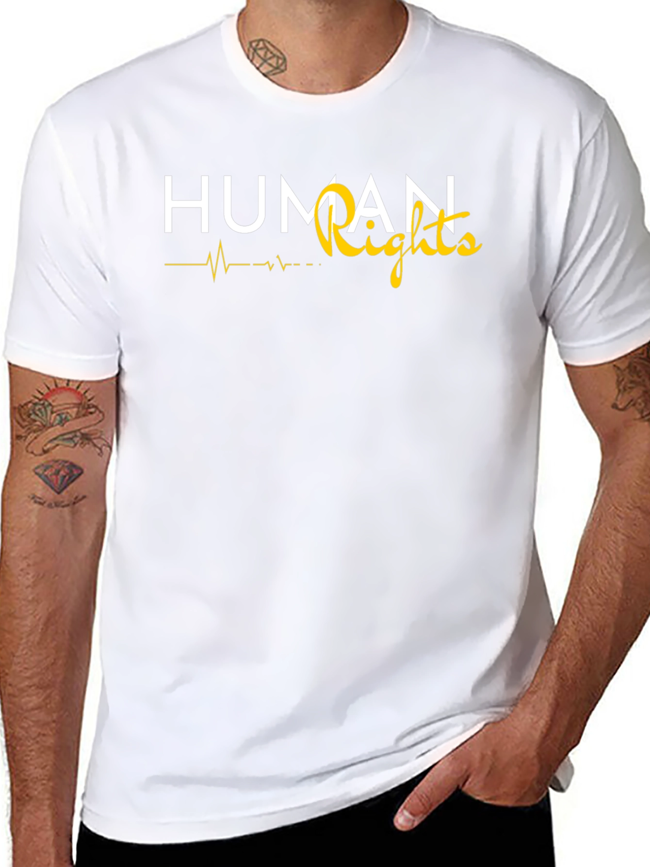 Human Rights Pulse T-Shirt - Stylish Activism