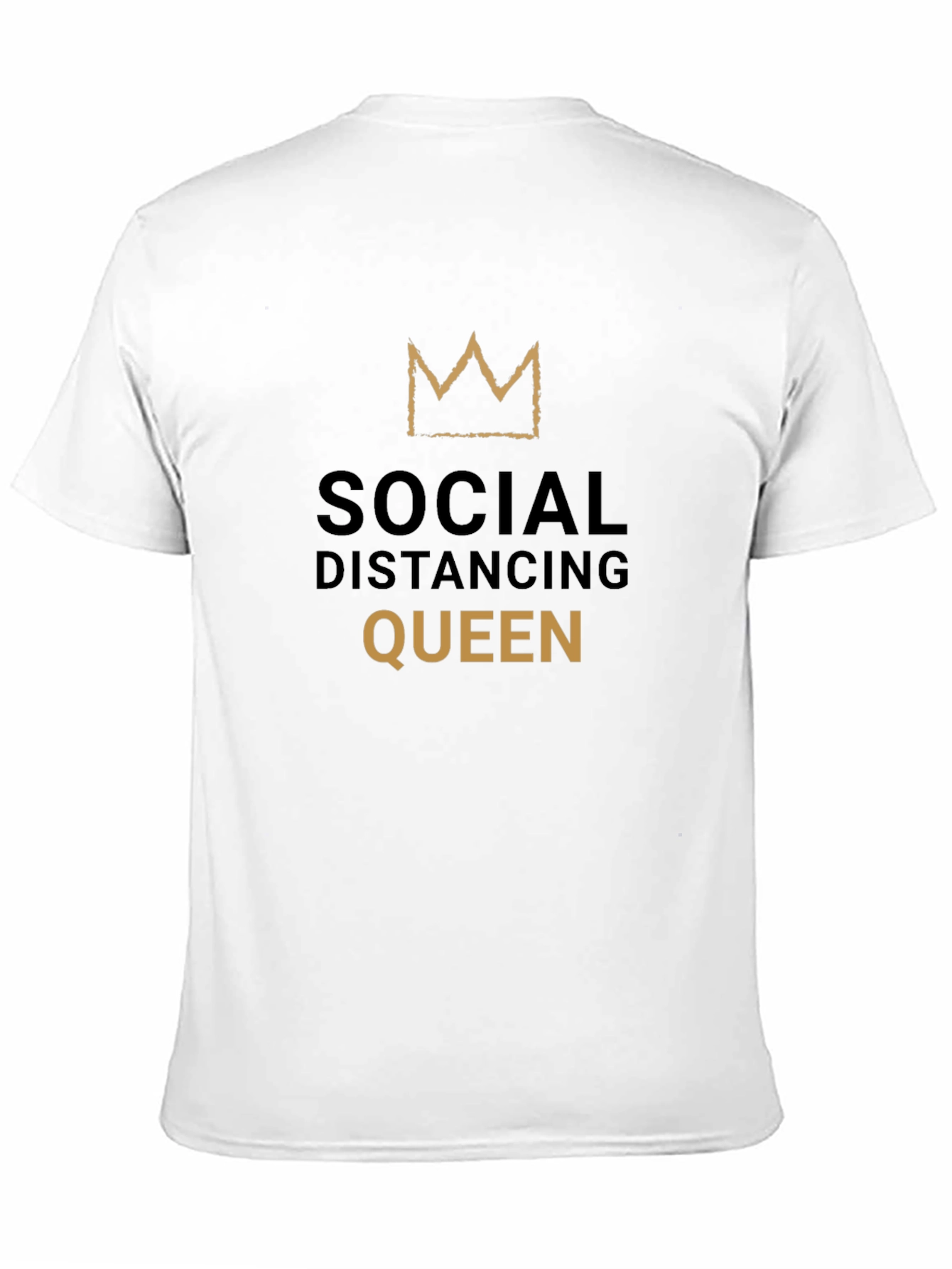 Social Distancing Queen Black T-Shirt