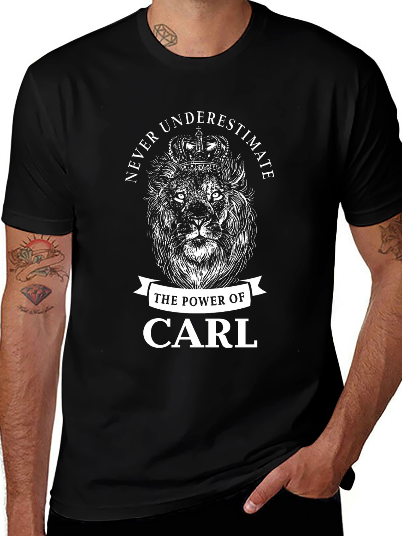 Never Underestimate Carl Lion Graphic Tee