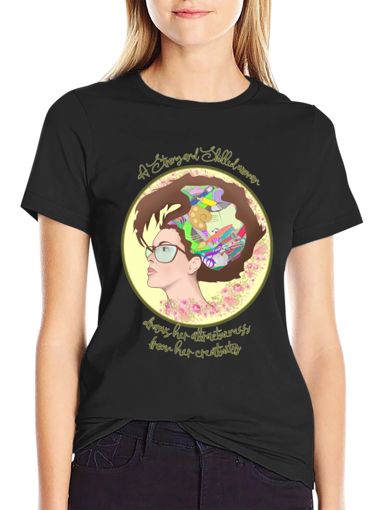 Creative Woman T-Shirt - Artistic Design