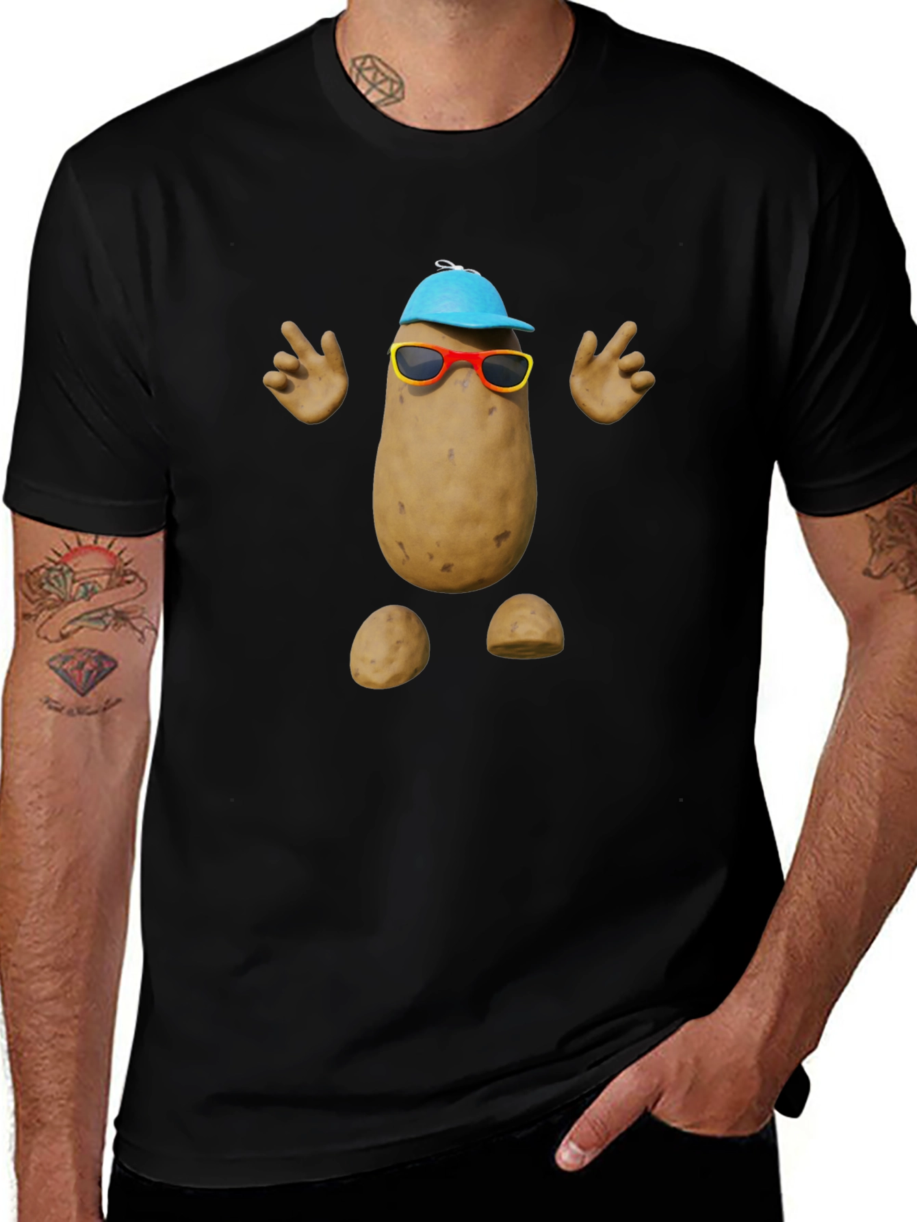 Funny Potato Graphic Tee - Quirky Humor T-Shirt