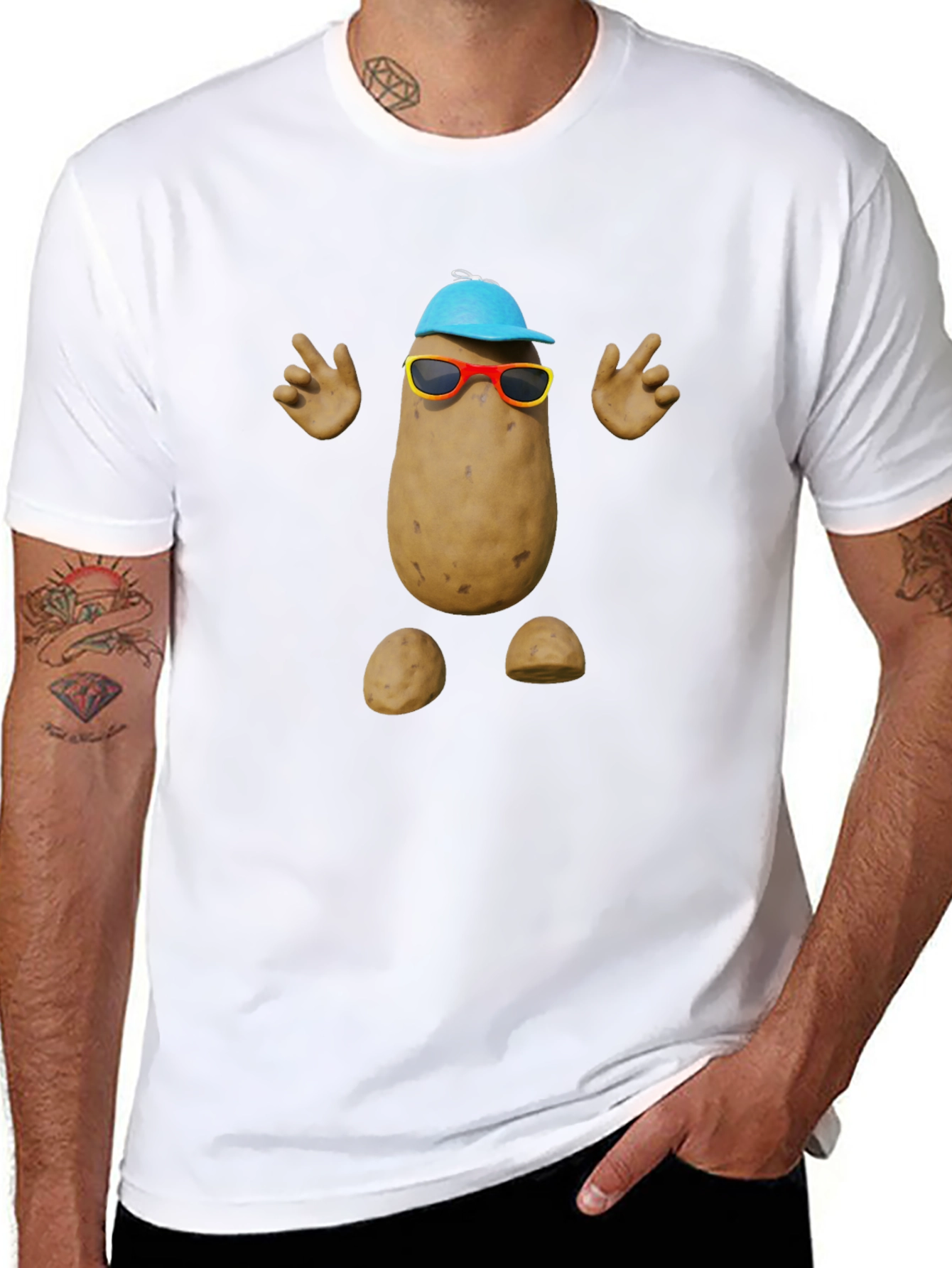 Funny Potato Graphic Tee - Quirky Humor T-Shirt