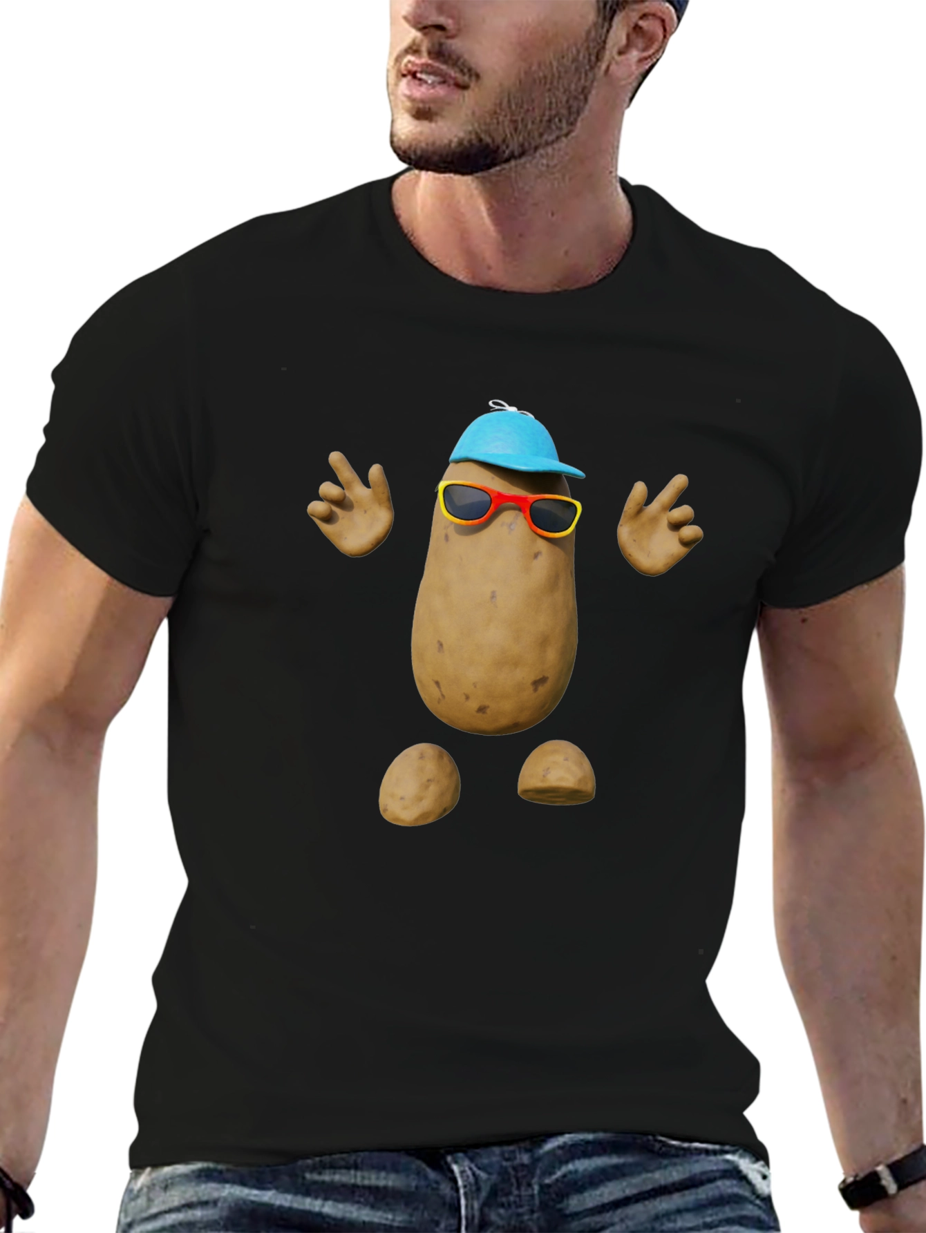 Funny Potato Graphic Tee - Quirky Humor T-Shirt